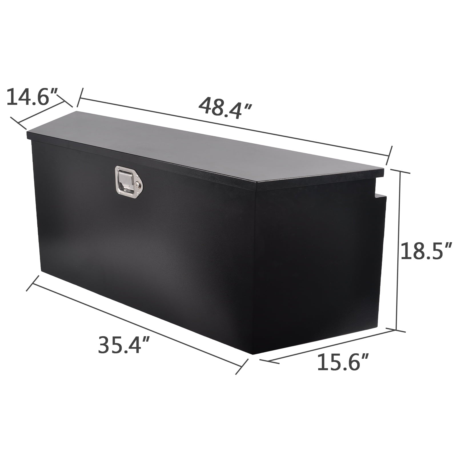 49 Inch Steel Trailer Tongue Tool Box for Trucks Beds Storage Box 49 x 15 x 18.5 Inch - Image 6
