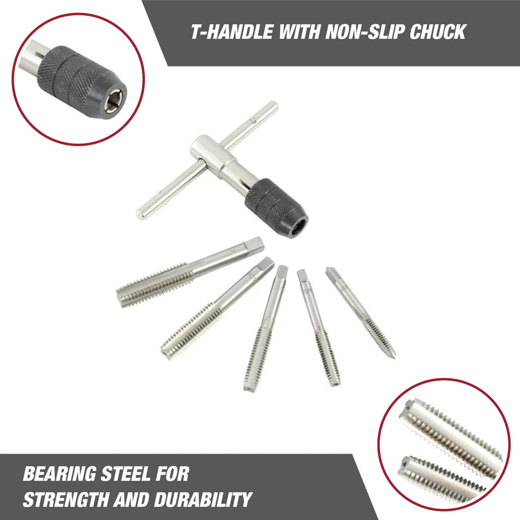 6-Piece Adjustable SAE Tap & T-Handle Wrench Set - Image 6