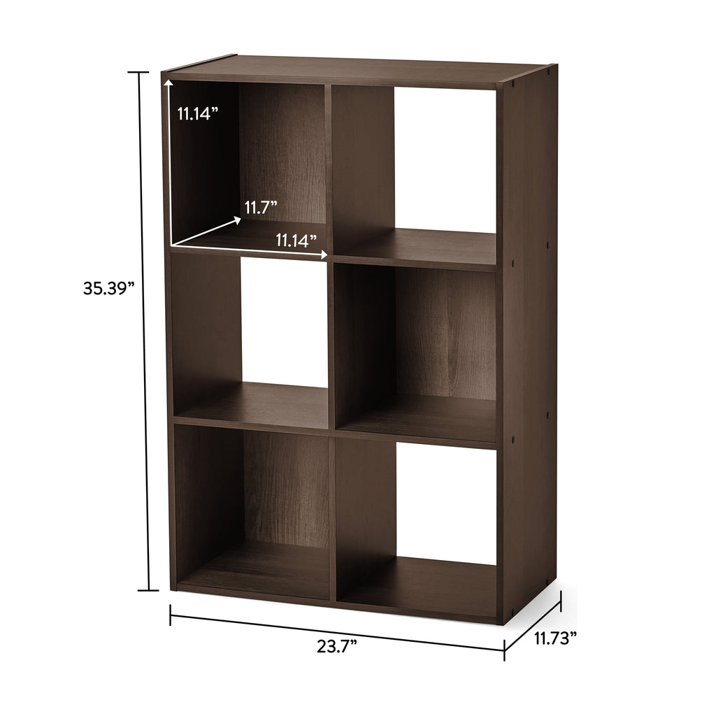 6 Cube Storage Organizer, White Portable for Home