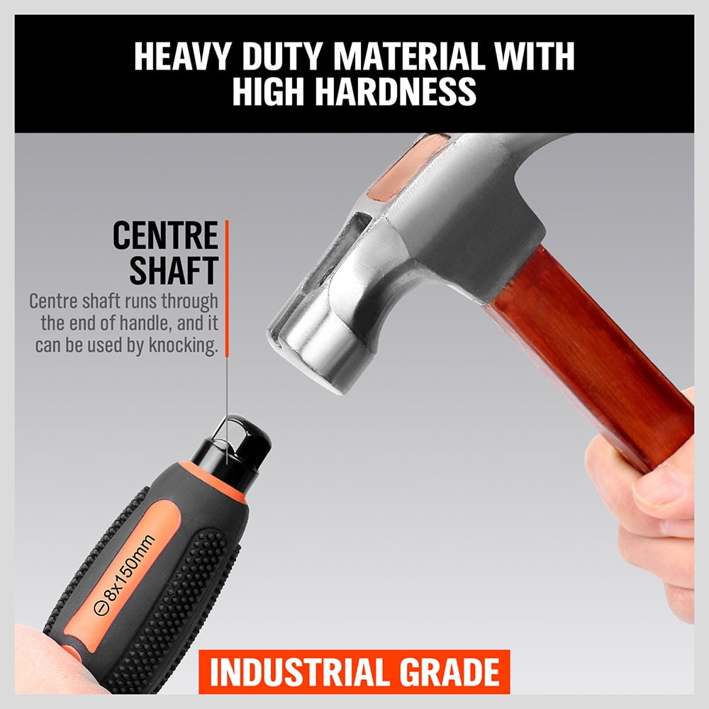 6-Pieces Magnetic bolster Screwdriver Set 3 Phillips 3 Flat Head Tips Fastening Chiselling and Loosening - Image 5
