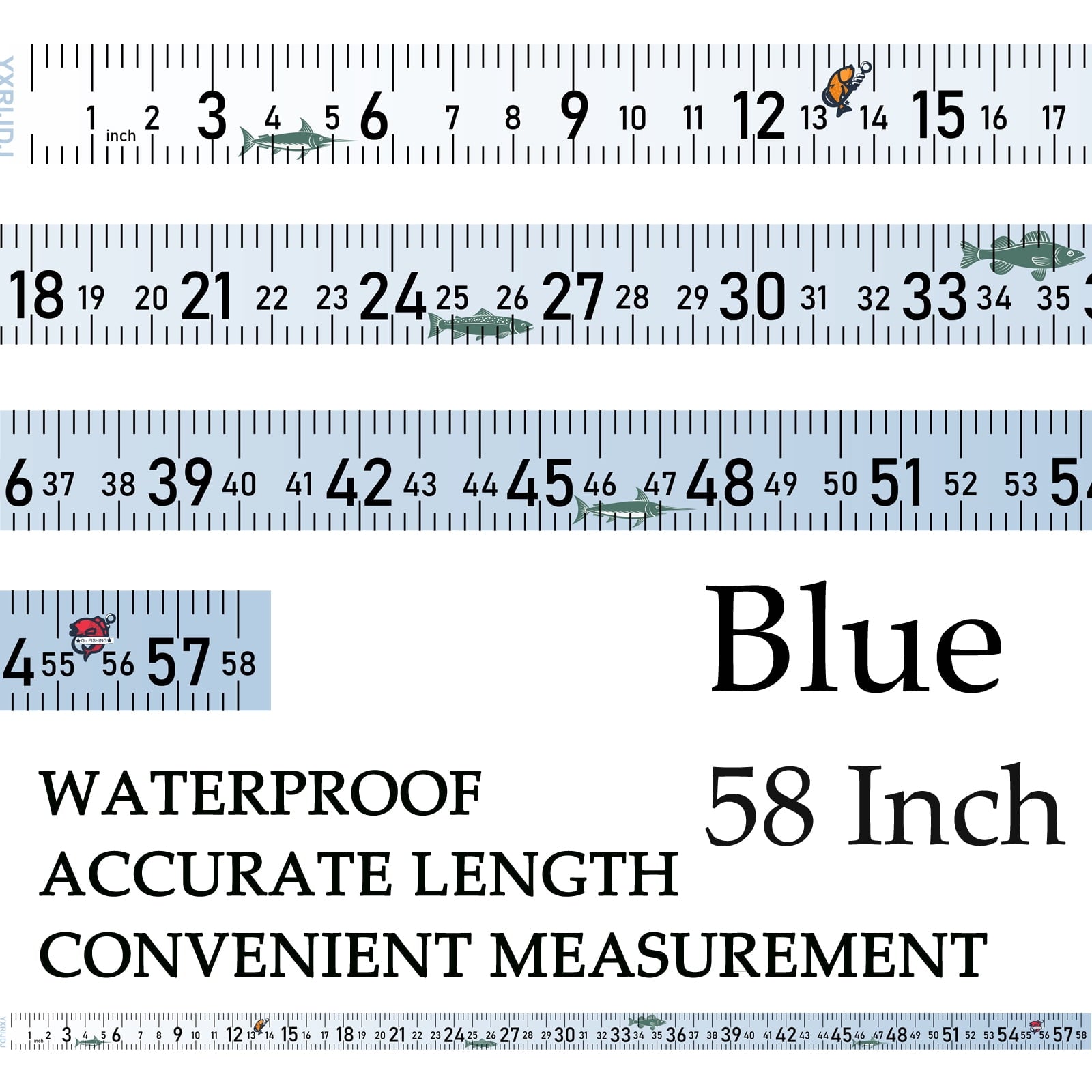 for Boat 58" Self-Adhesive Measuring Sticker Waterproof Self Adhesive Measuring Tape ing Decal for ing Rod Workbench - Image 2