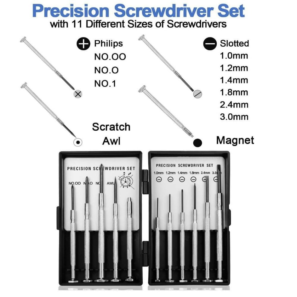 Mini Small Screwdriver Set with 11 Different Size Flathead and Phillips, Precision Little Screwdriver Set for Jewelry... - Image 2