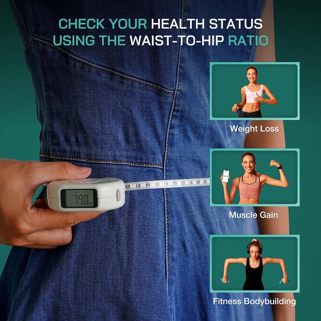 Smart Body Measuring Tape – Smart Tape Measure Body with App – 2 Measuring Modes & Units – Large LCD Display – User F... - Image 5