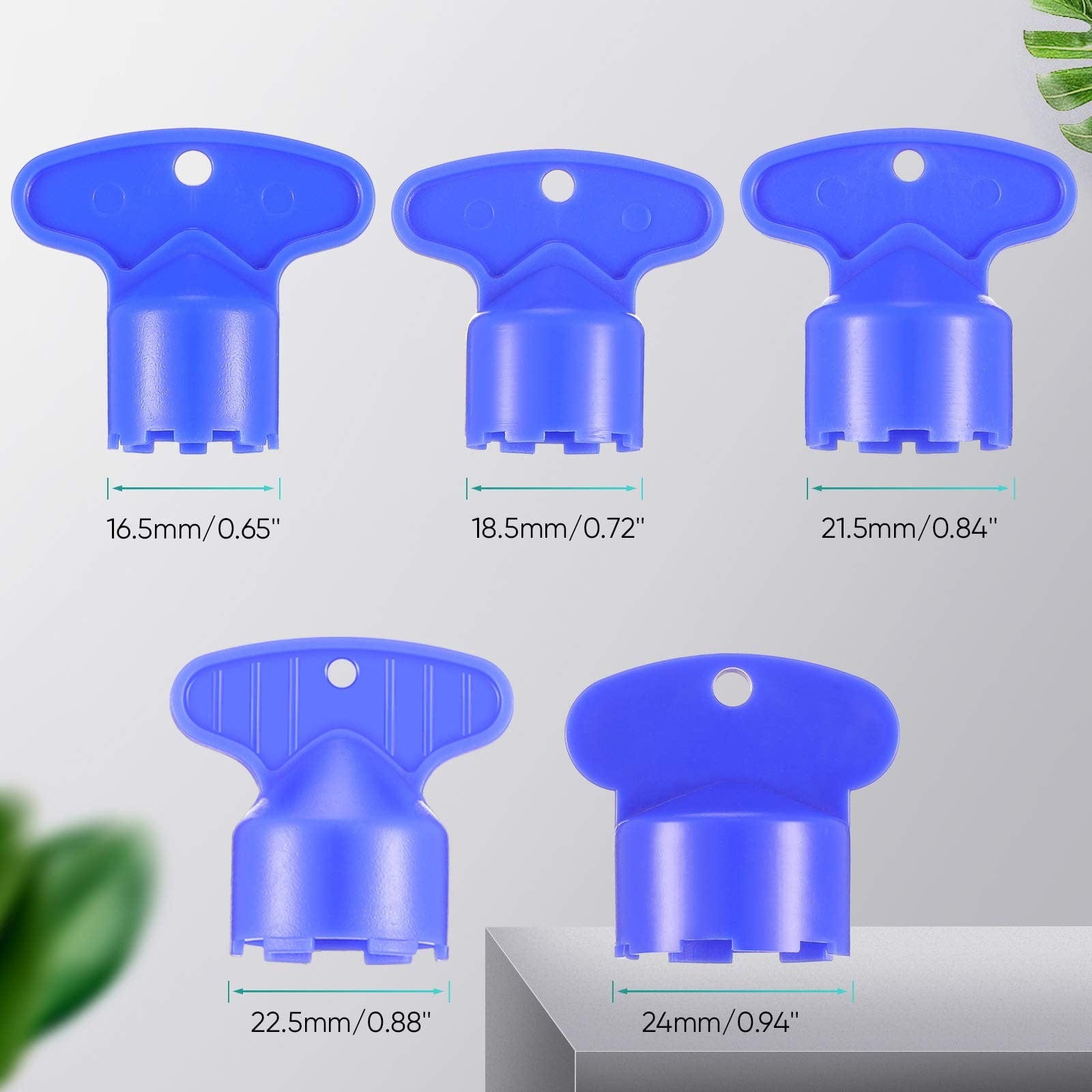 Faucet Aerator Removal Tools Kit, Universal Wrench Key Set in 5 Sizes | Easy to Use Plastic Tools for Bathroom & Kitchen Sink Faucet Mainten - Image 2