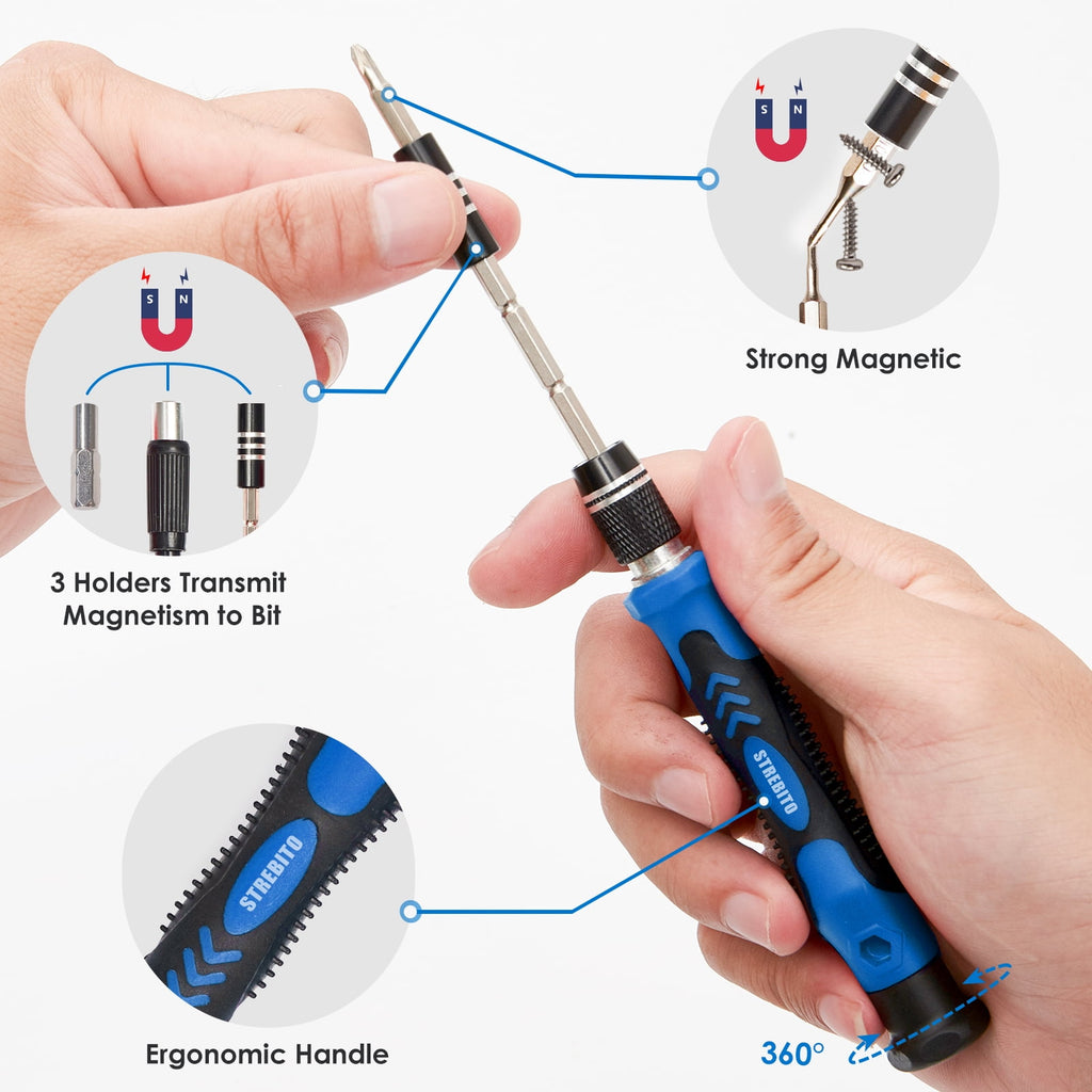 Precision Screwdriver Sets  142-Piece Electronics Precision Screwdriver with 120 Bits Magnetic Repair Tool Kit for iPhone, Computer,Househol - Image 3