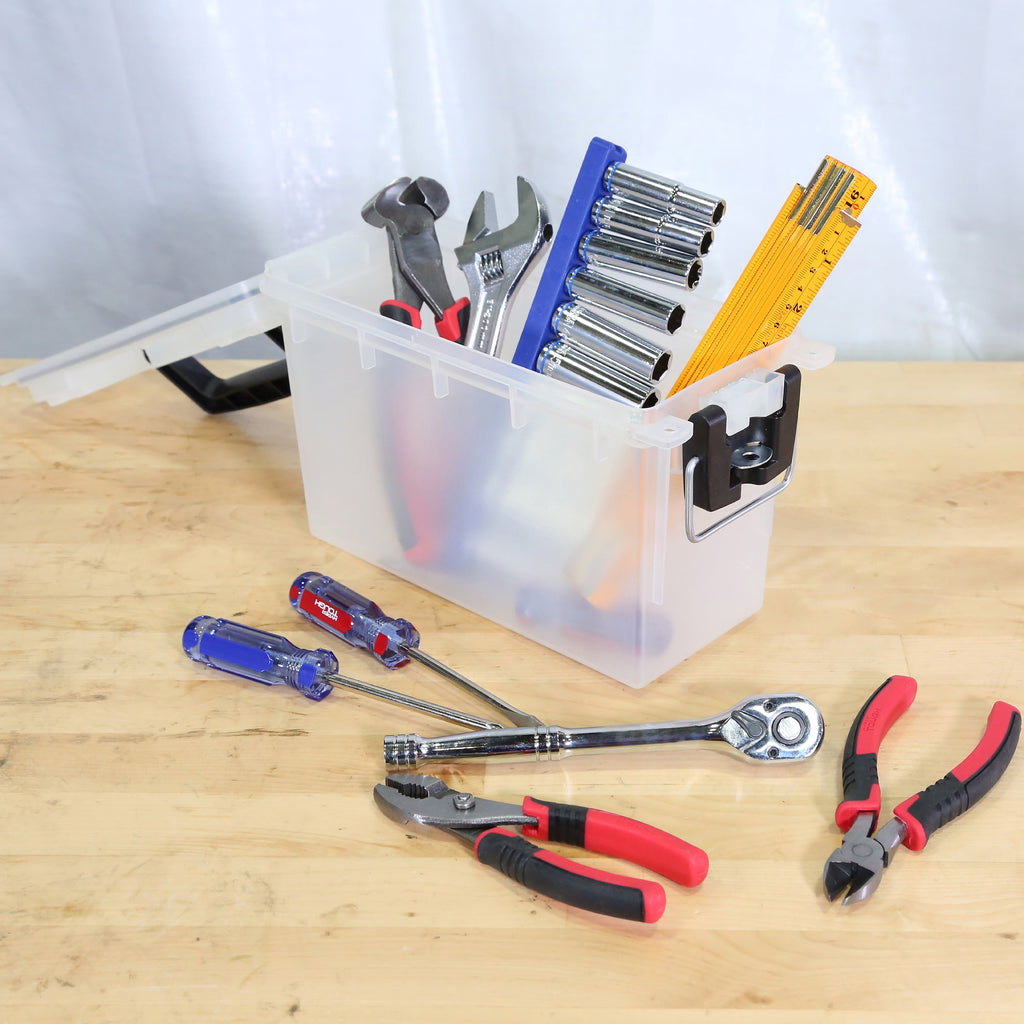 Hyper Tough Frost Locking and Stacking Utility and Tool Box, Durable Plastic 11.5" x 5.06" x 7.25" - Image 4