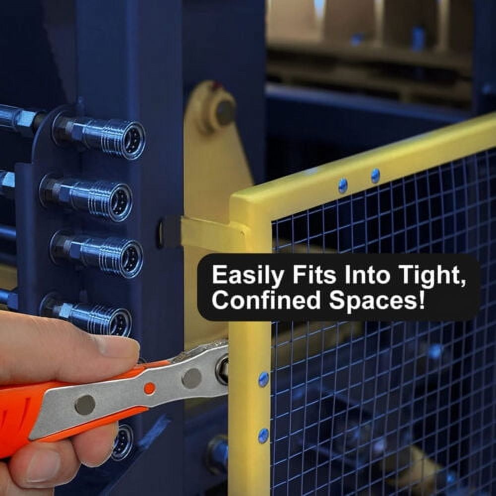 Ratcheting Right Angle Screwdriver Hex Drive 90 Degree Offset + 10PCS Bits Set - Image 6