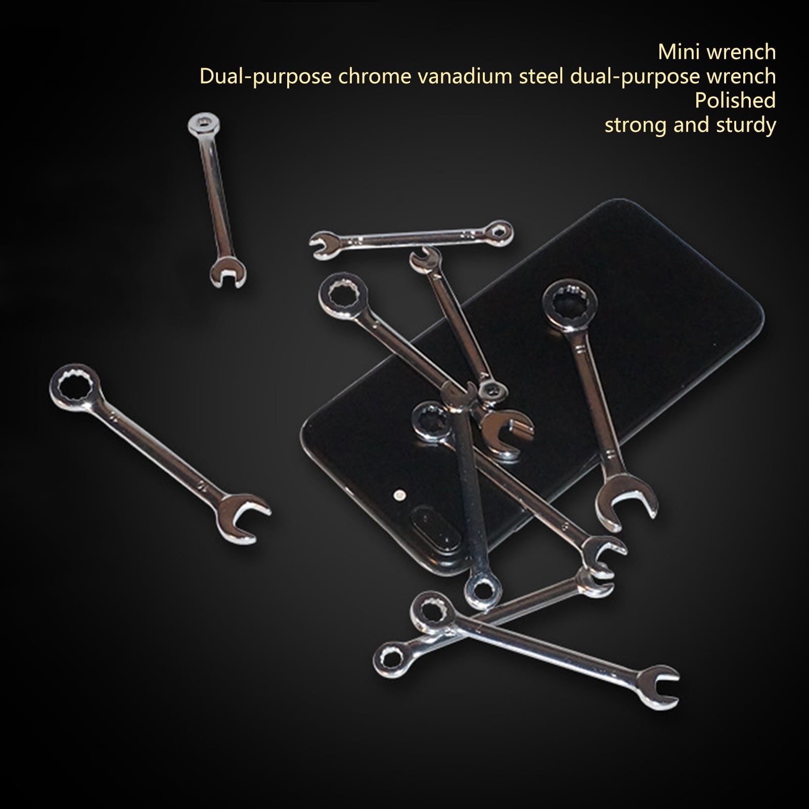 10Pcs 4-11mm Metric/Inch Mini Combination Wrench Set for Assembling Furniture - Image 4