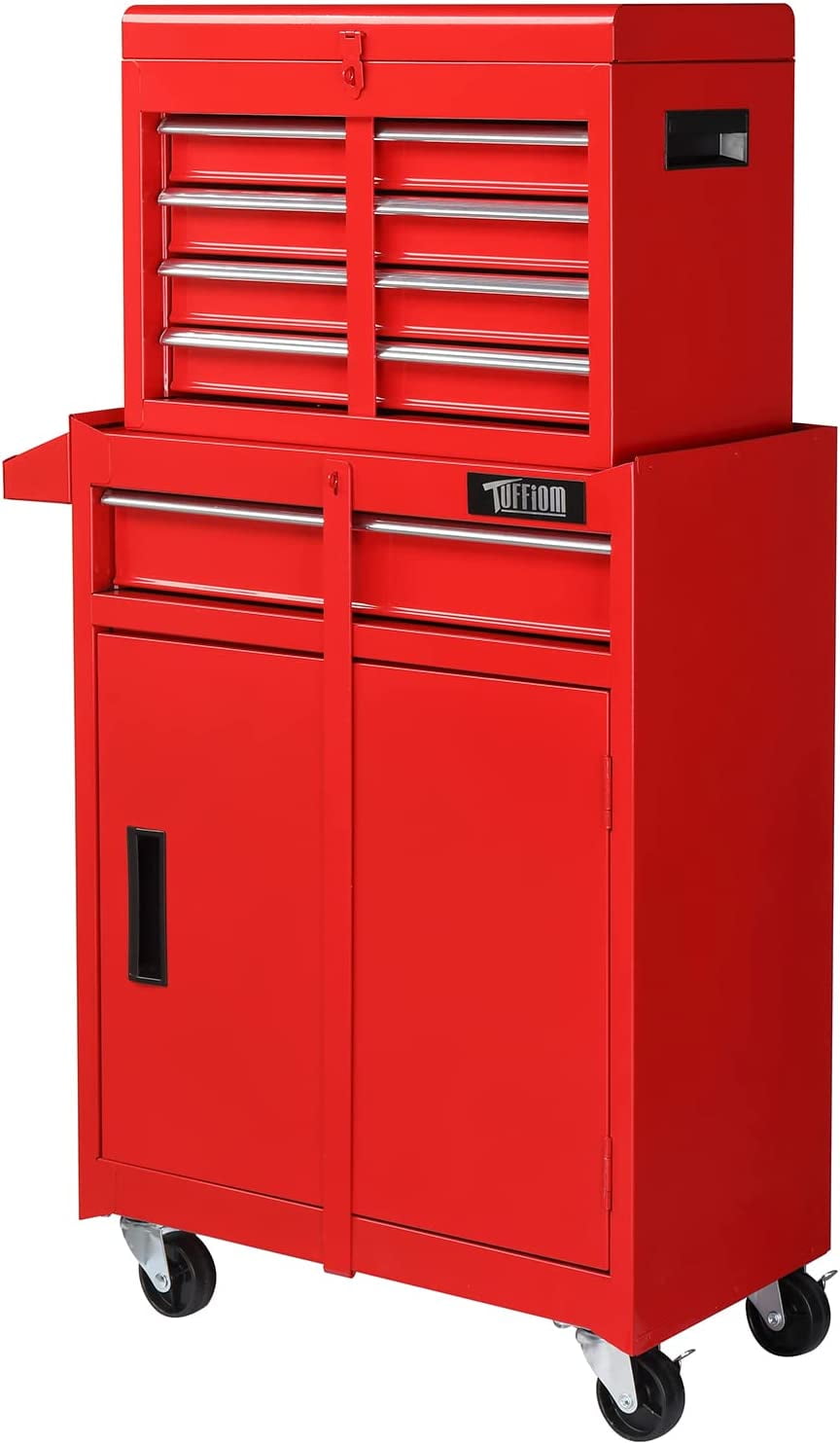 TUFFIOM 5-Drawer Rolling Tool Chest, Tool Storage Cabinet with Adjustable Shelf, Tool Organizer Box - Image 4