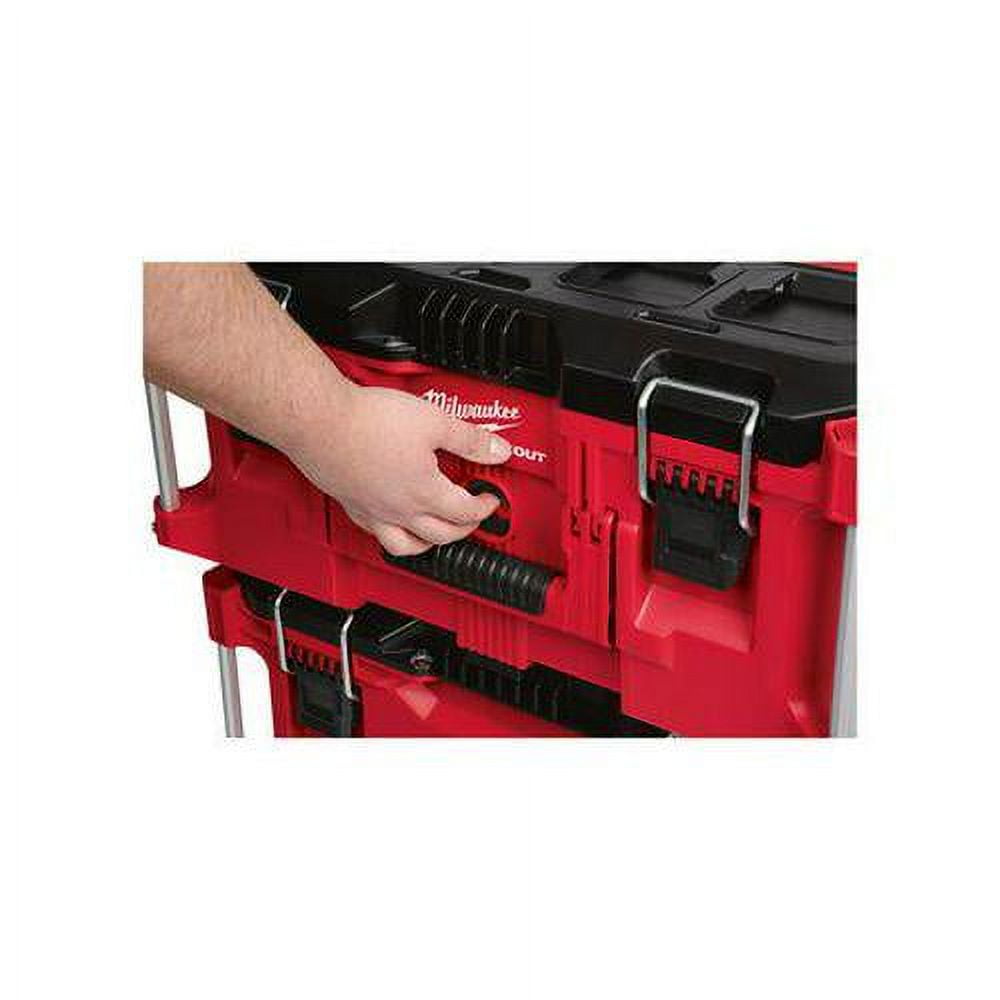 Milwaukee Tool PACKOUT Large Tool Box, Polymer, Black/Red, 22 in W x 16-1/4 in D x 11 in H - Image 2