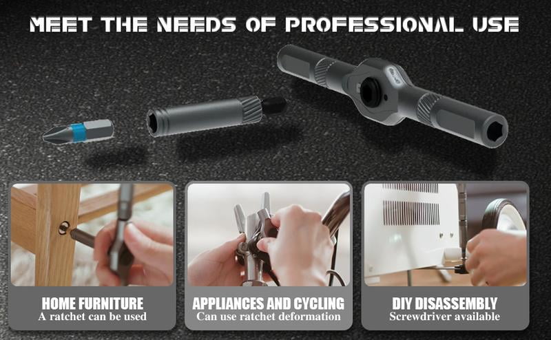 24-in-1 Magnetic Rotary Ratchet Screwdriver Set | Multi-function Repair Tool with Detachable Handle for DIY & Professional Use - Image 2