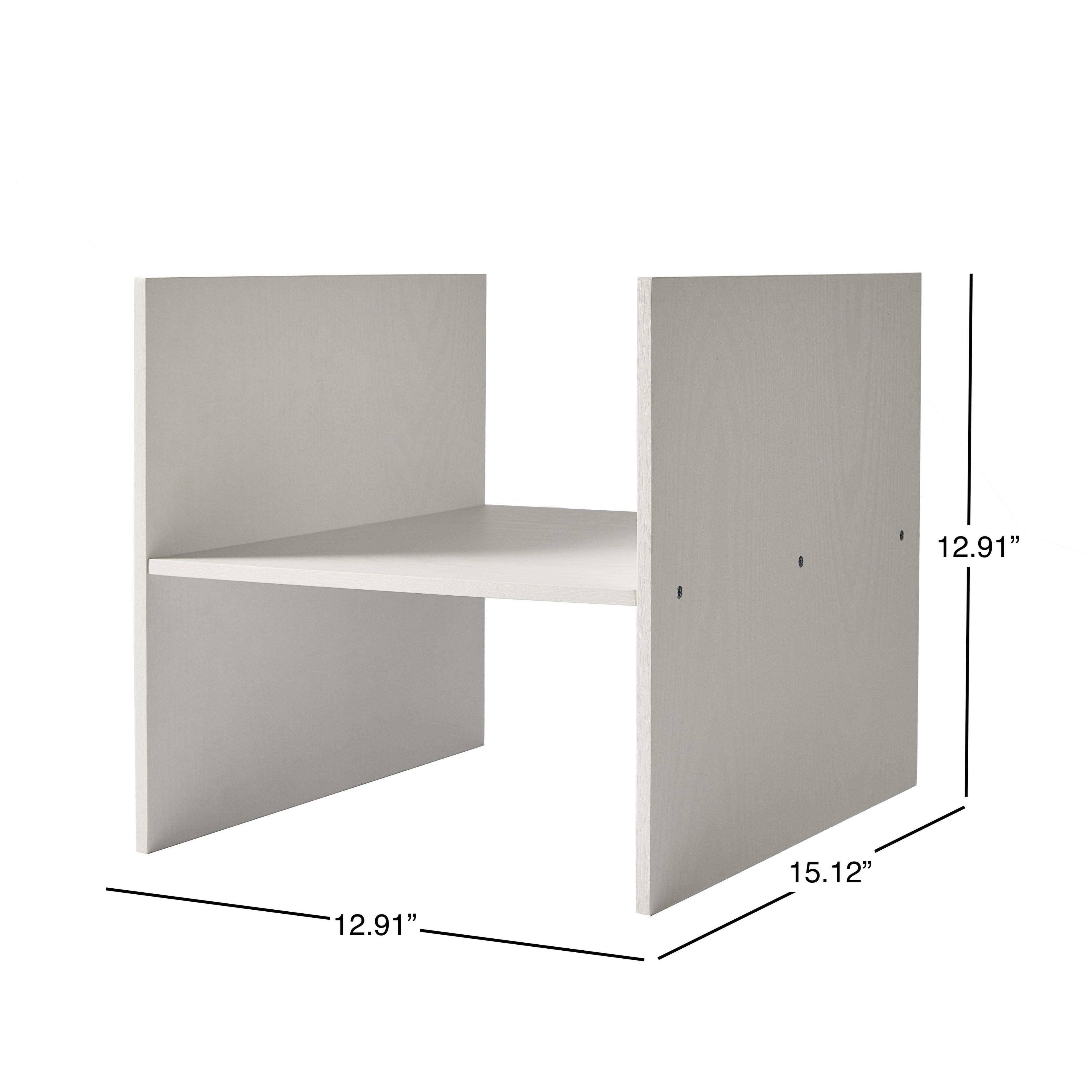 Better Homes &amp; Gardens H Shelf Insert for Cube Organizers, White Texture