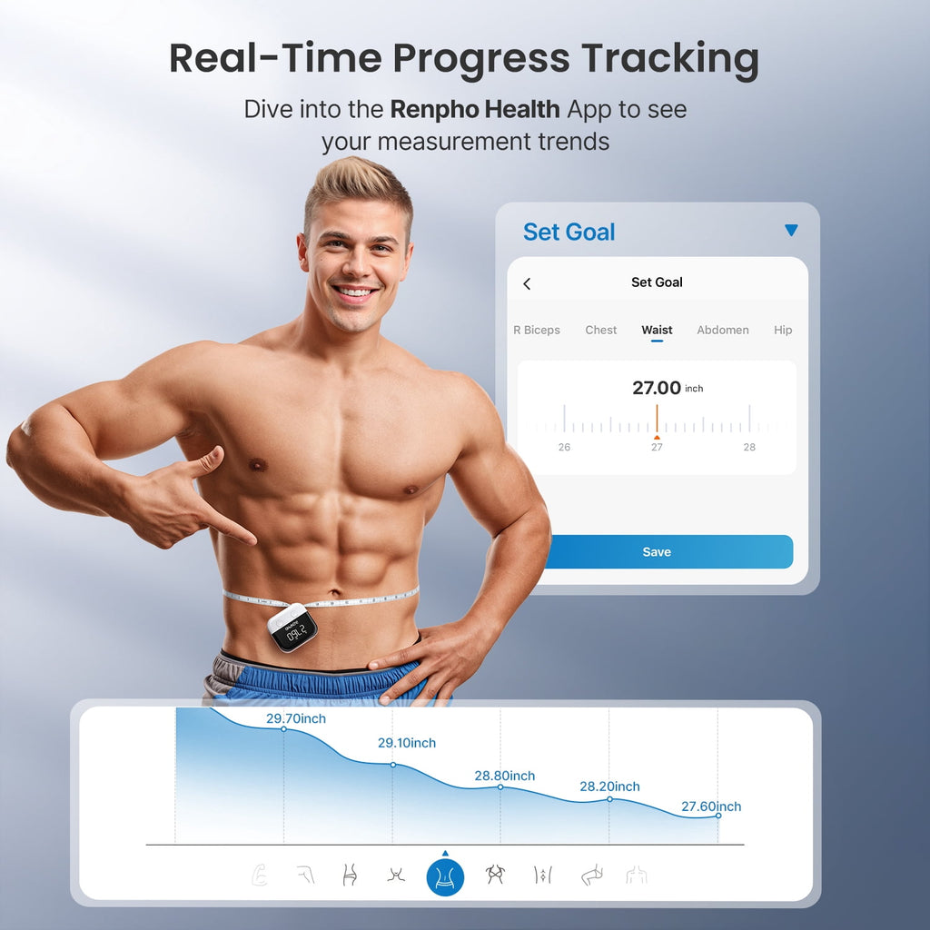 Smart Tape Measure for Weight Loss, Bluetooth Fitness Equipment with App, Retractable - Image 4