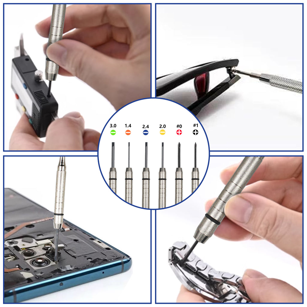 6Pcs Small Screwdriver Set -3pcs Flathead and 3pcs Phillips Micro Head Mini Screwdriver Set Precision CRV Eyeglasses ... - Image 6