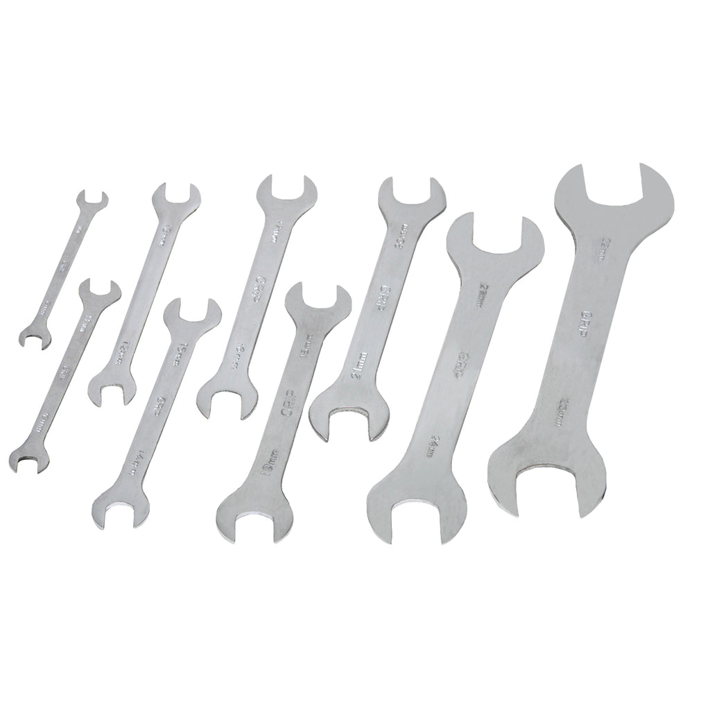 GRIP 9 pc Super Thin Open End Wrench Set Metric - Sizes 8 x 9mm, 10 x 11mm, 12 x 13mm, 14 x 15mm, 16 x 17mm, 18 x 19mm, 20 x 21mm, 24 x 27mm - Image 2