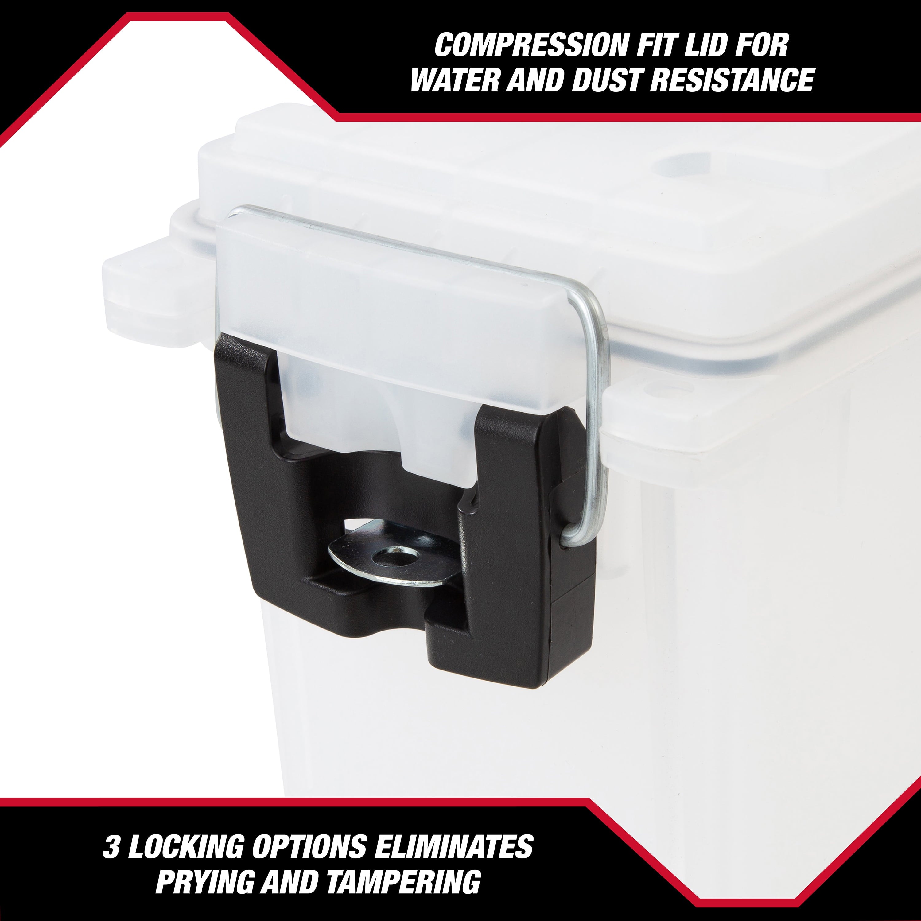 Hyper Tough Frost Locking and Stacking Utility and Tool Box, Durable Plastic 11.5" x 5.06" x 7.25" - Image 3