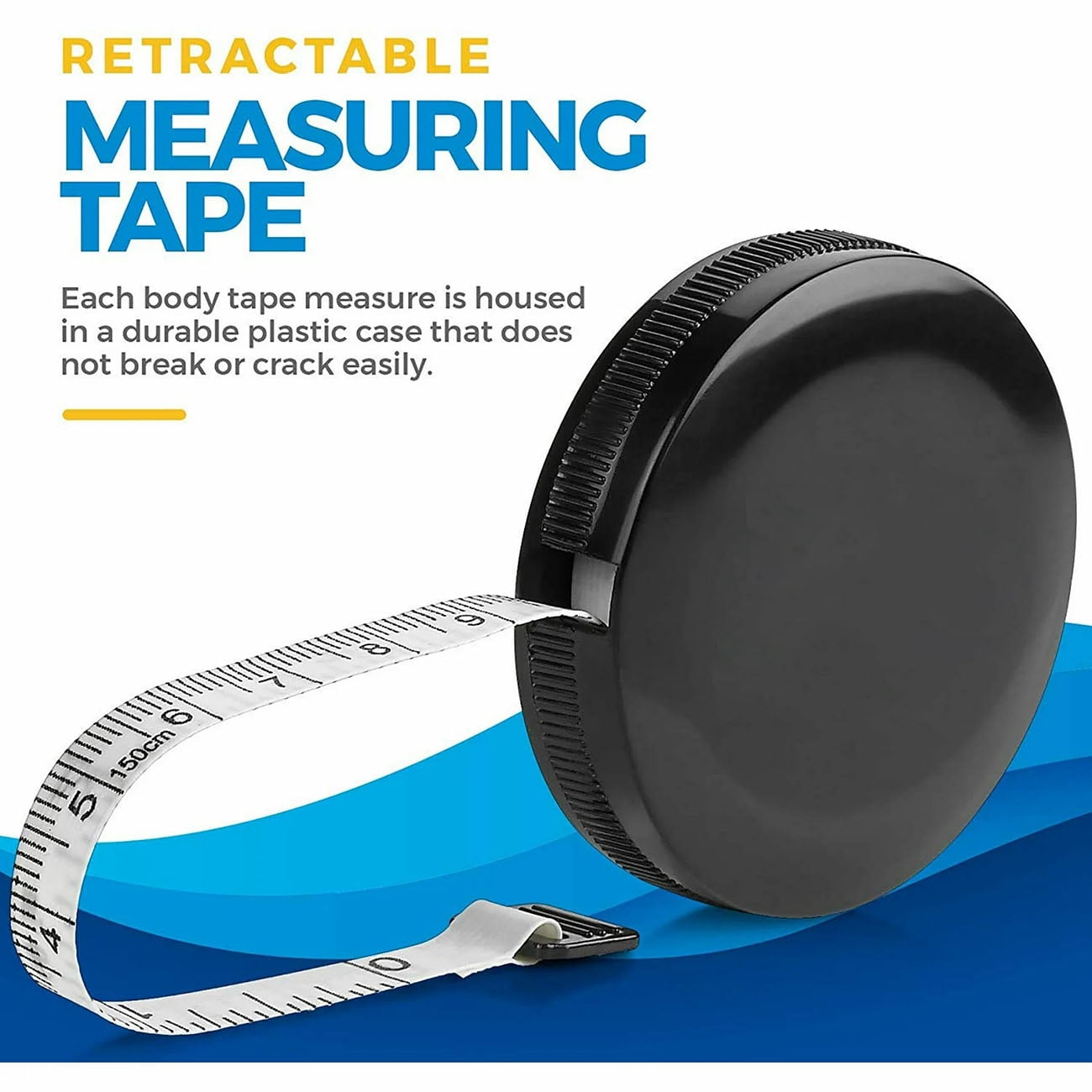 Tape Measure for Body Measuring Tape, (Pack of 2) Dual Sided inch and cm, Portable, Retractable Soft Ruler Tool for M... - Image 5