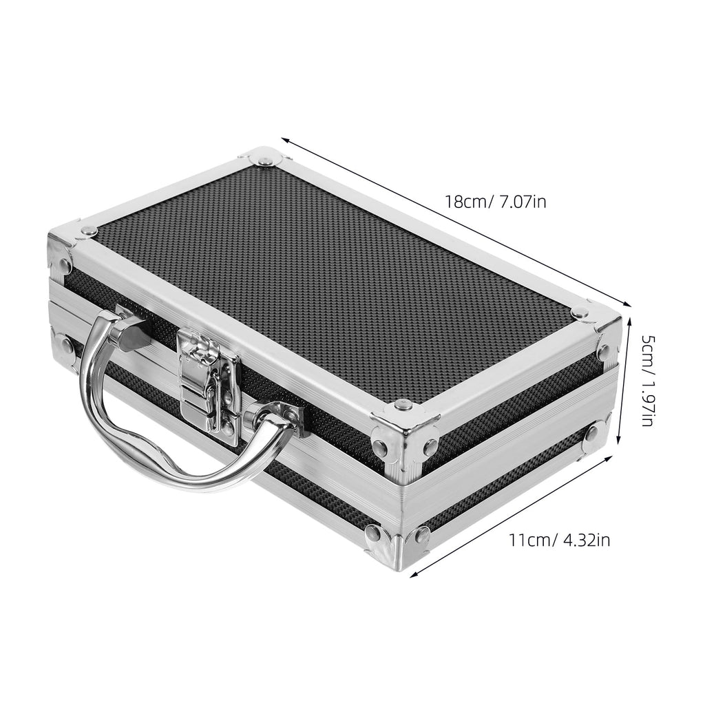 1Set Small Portable Tool Box Black Rectangular Shape with Fiberboard for Travel - Image 2