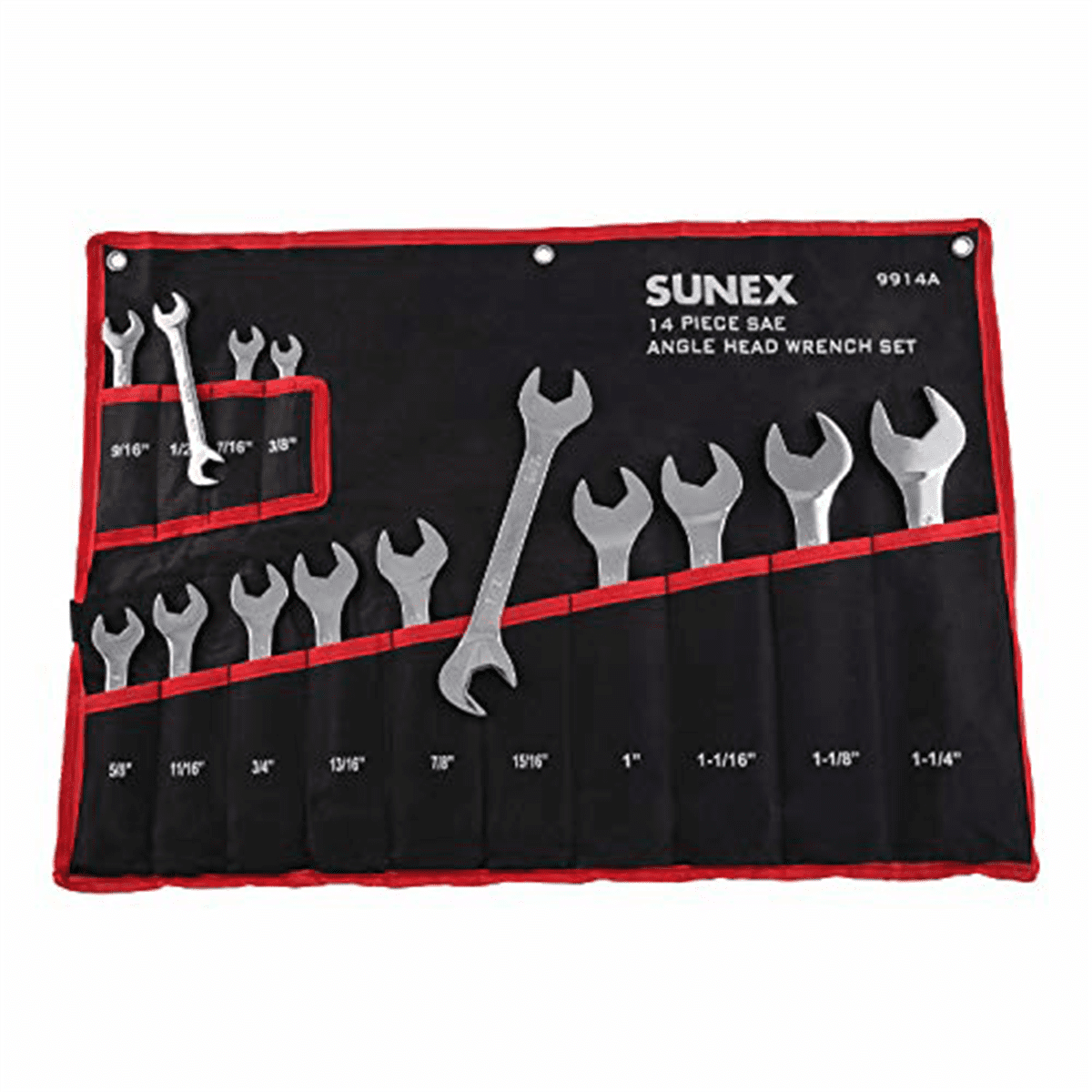 Sunex 9914 SAE Angled Wrench Set, 3/8-Inch - 1-1/4-Inch, 14-Piece - Image 3