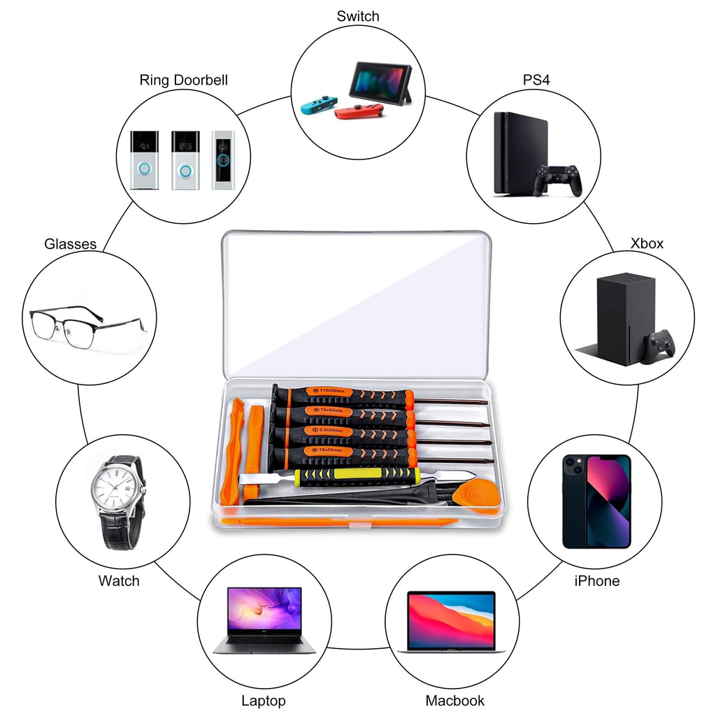T6 T8 T10 Torx Security Screwdriver Set with Cross 1.5 Magnetic Screwdriver Repair Tool Kit Suitable for Xbox One Xbo... - Image 3