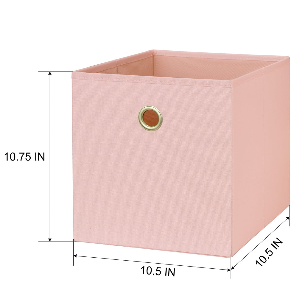 Collapsible Fabric Cube Storage Bin, Rich Black