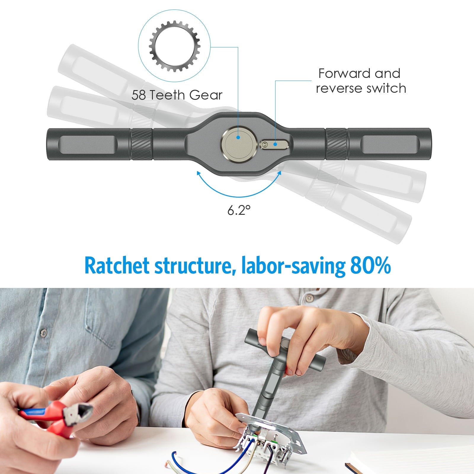 Screwdriver Set, 42 in 1 Magnetic Ratchet Screwdriver Set with T Handle Multi Bits Screwdriver for Electronics Mainte... - Image 5