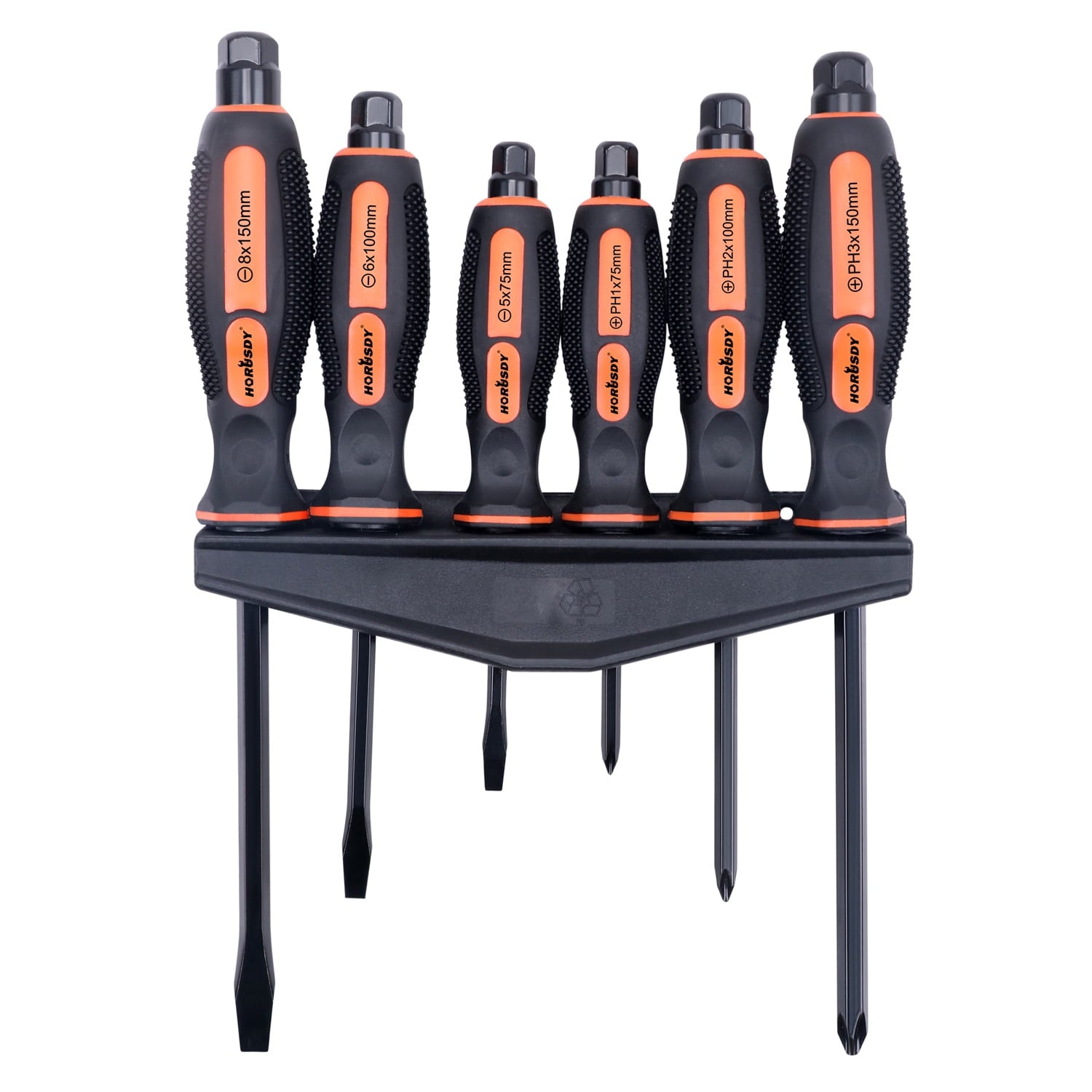 6-Pieces Magnetic bolster Screwdriver Set 3 Phillips 3 Flat Head Tips Fastening Chiselling and Loosening - Image 2