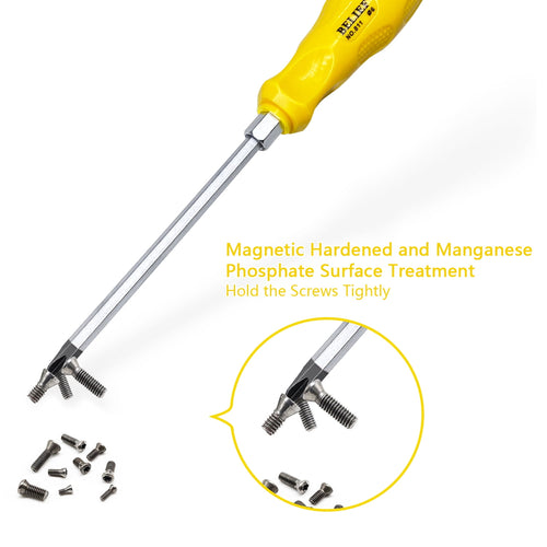 2-Piece Professional Screwdriver Set, Phillips and Flat Head, Non-Slip Handles, S2 Steel, Yellow - Image 2
