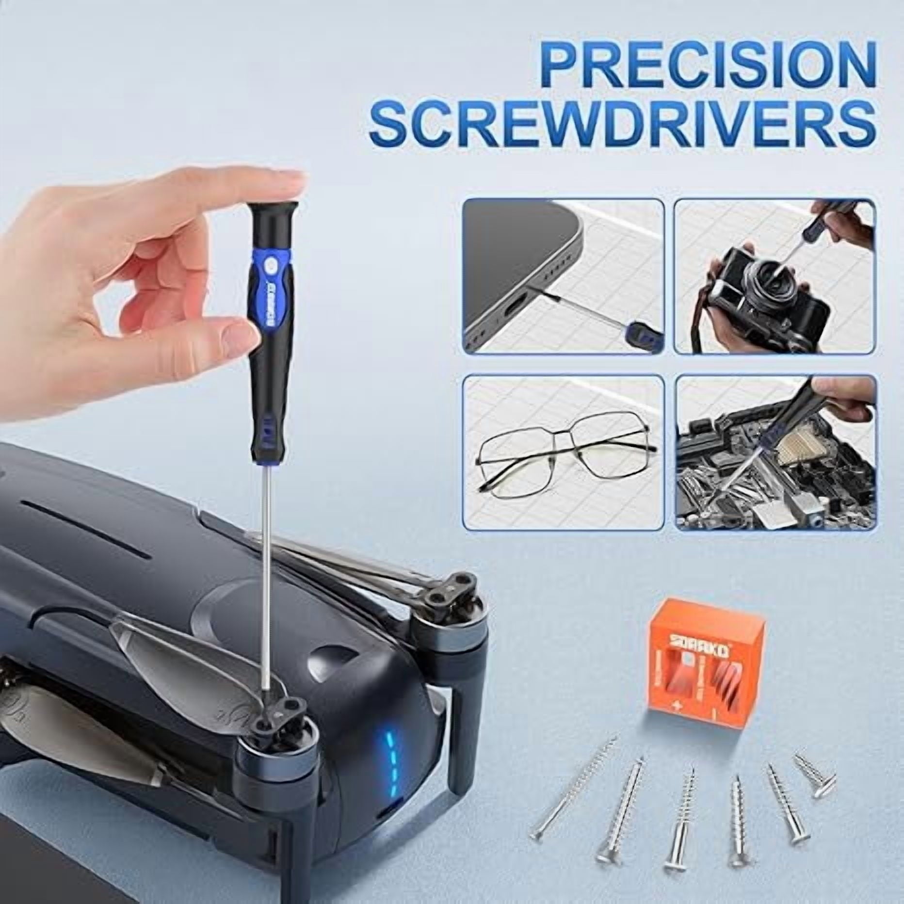 40-Piece Screwdriver Set, Multi-Purpose Magnetic Screwdriver Set with Case, Magnetic Screwdriver Set with Go-Thru Ste... - Image 2