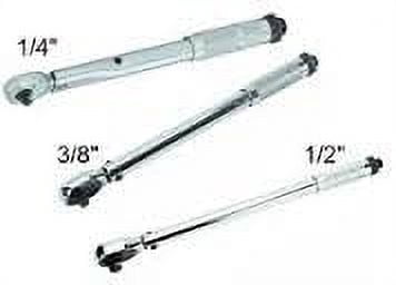 Set of 3 Pittsburgh Pro Reversible Click Type Torque Wrench Sizes 1/4", 3/8", 1/2" - Image 3