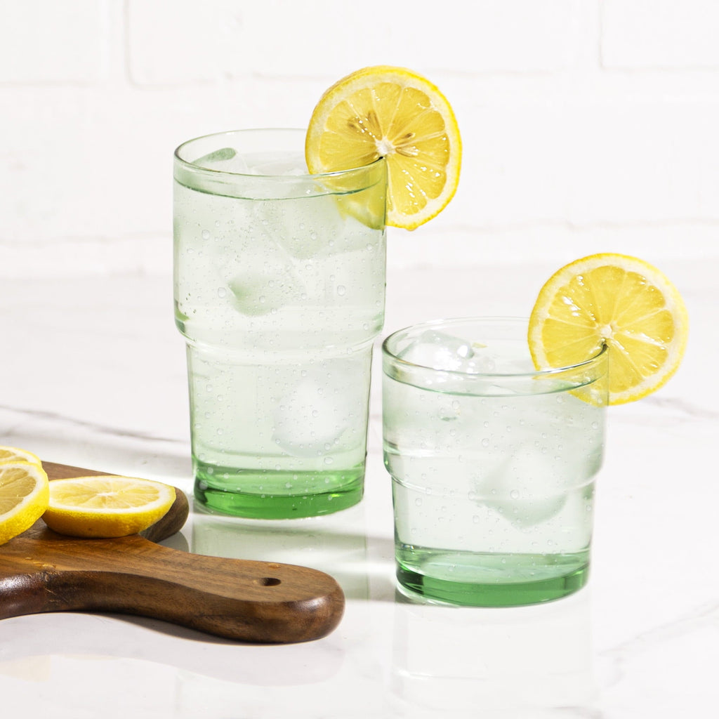 Better Homes &amp; Gardens Recycled Green Glassware, Glass, 4 Pack, 10 oz