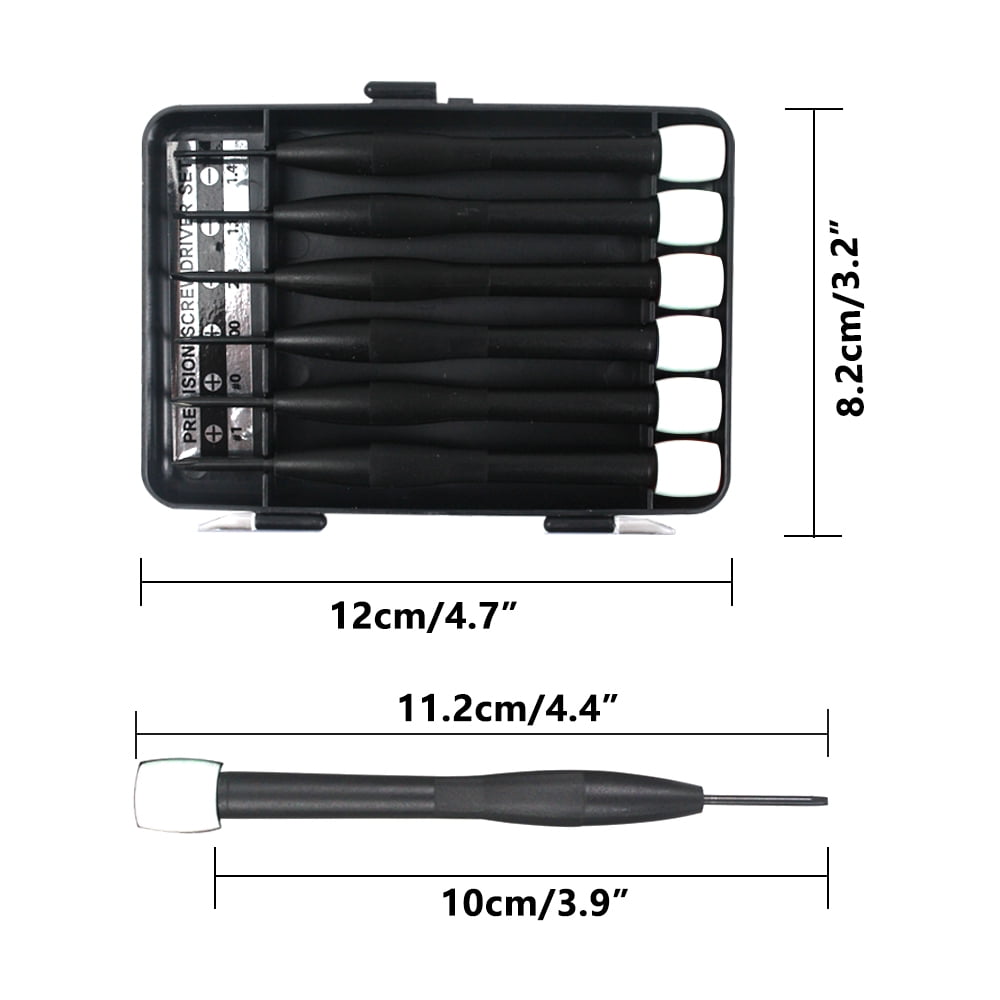 6pcs Mini Flathead and Phillips Micro Precision Head Small Screwdriver Set CRV Eyeglasses Watches Electronics Compute... - Image 2