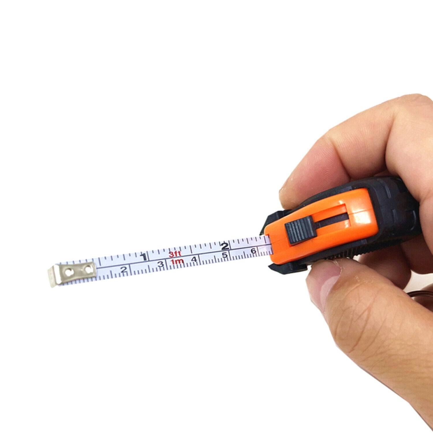 12 Pieces 1m/3ft Mini Keychain Portable Retractable Steel Tape Metric/Inch Measuring Tape Ruler Slide Lock for Body M... - Image 5