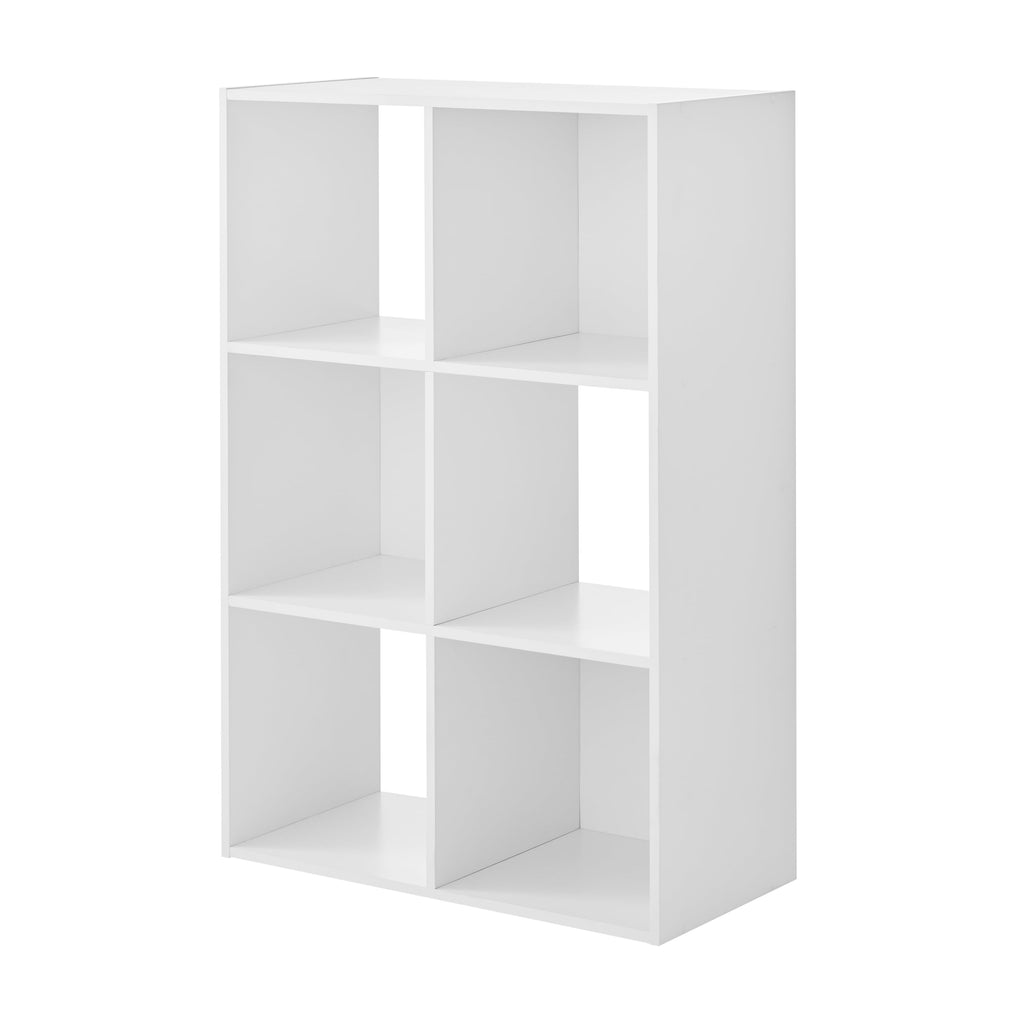 6 Cube Storage Organizer, White Portable for Home