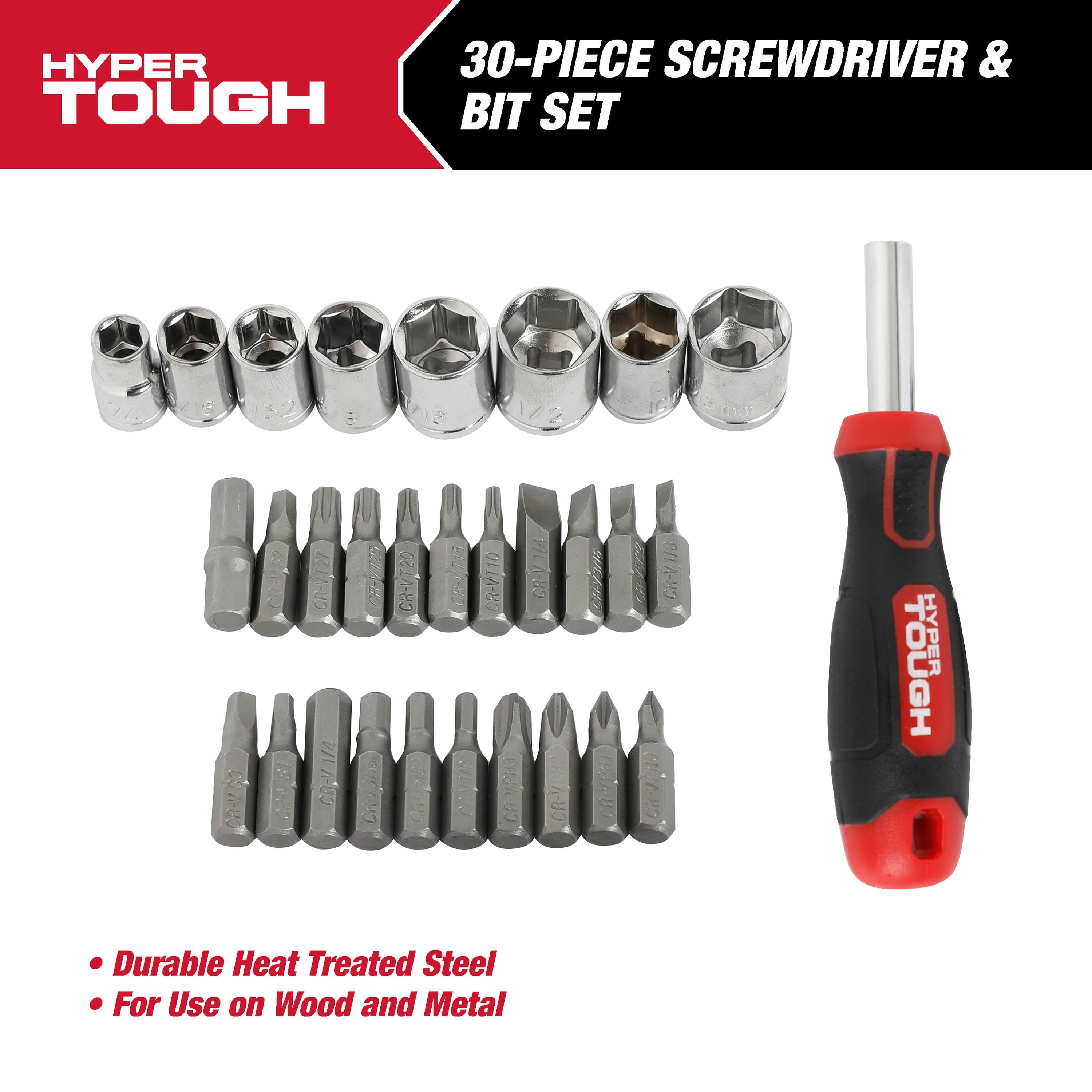 30-Piece Screwdriver Handle and Bit Set in Click Fit Case - Image 2