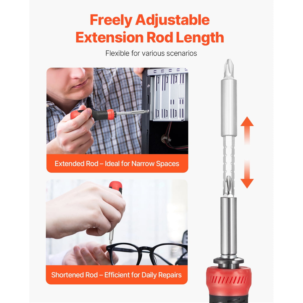 KFFKFF 13-in-1 Magnetic Screwdriver Set with Multi Bits, Includes Phillips, Flat Head, Torx, and Square Bits, Ideal for Repairs on Furniture - Image 6