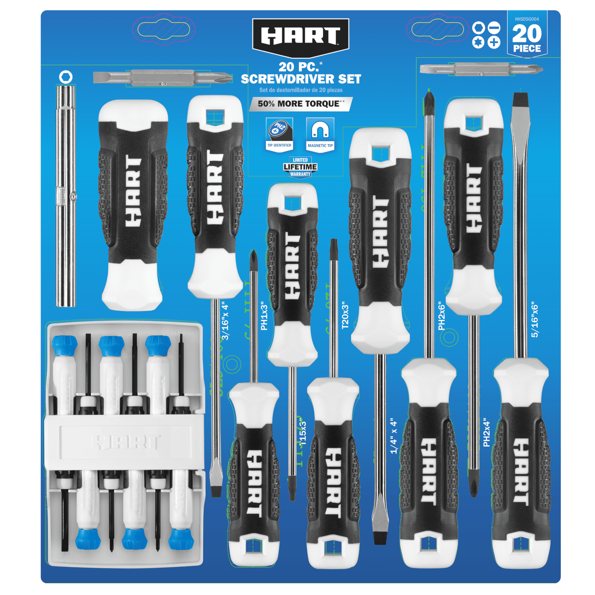 20-Piece Magnetic Screwdriver Set with Comfort Grip - Image 2