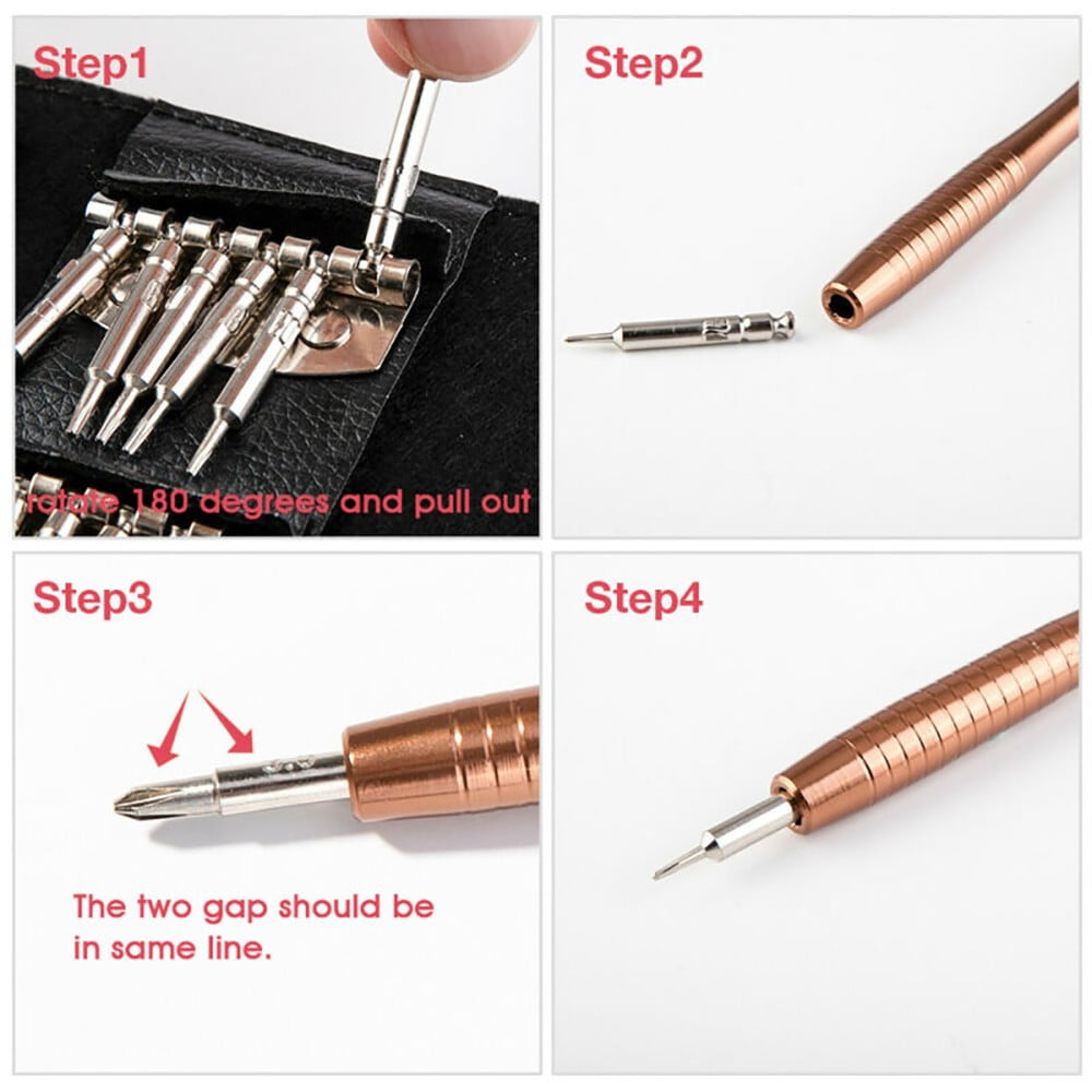 25 Multi Small Precision Hex Torx Star Mini Screwdriver Set Bits Repair Tool Kit - Image 6