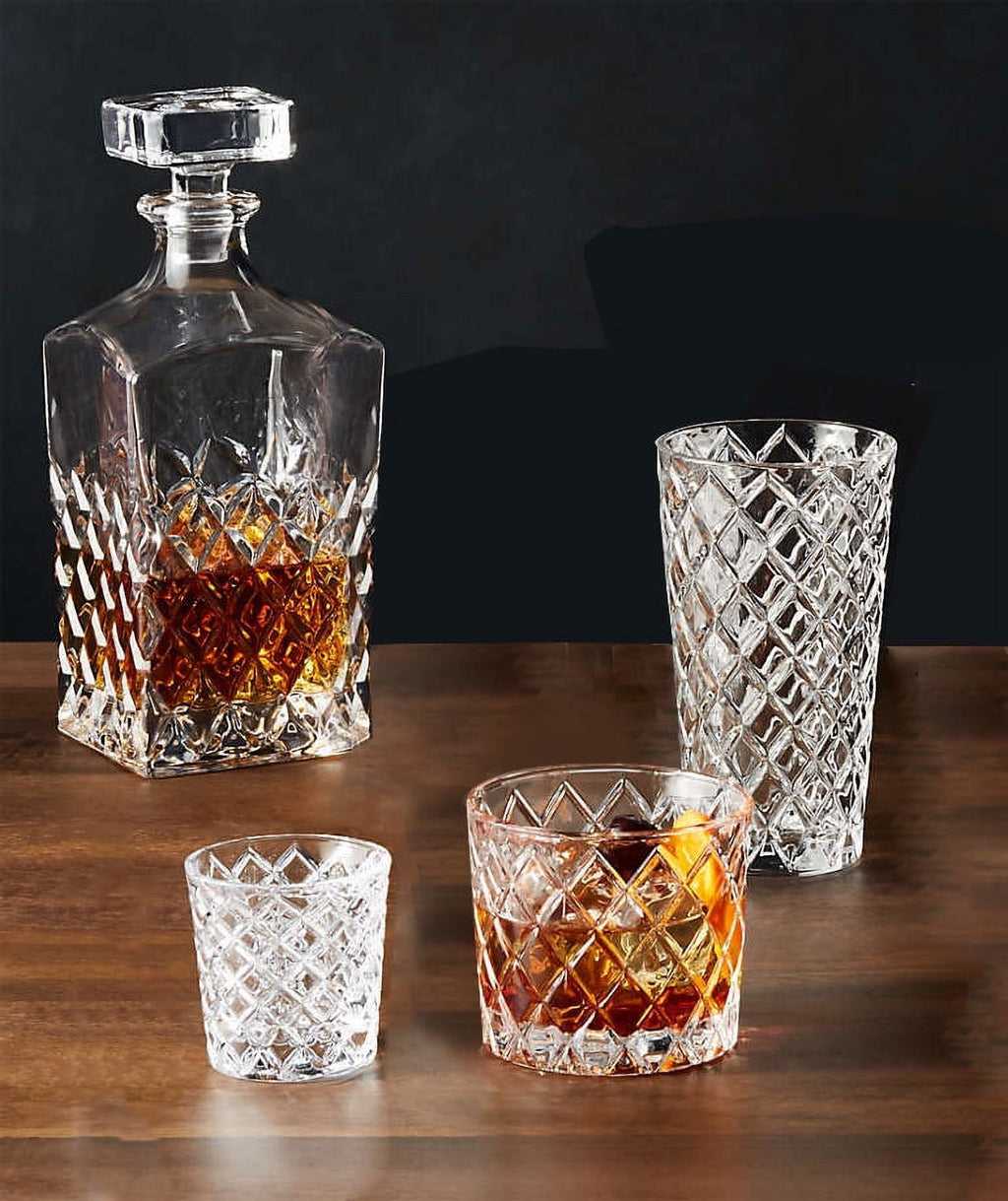 Better Homes &amp; Gardens Diamond Cut Old Fashioned Glass, 4-Pack