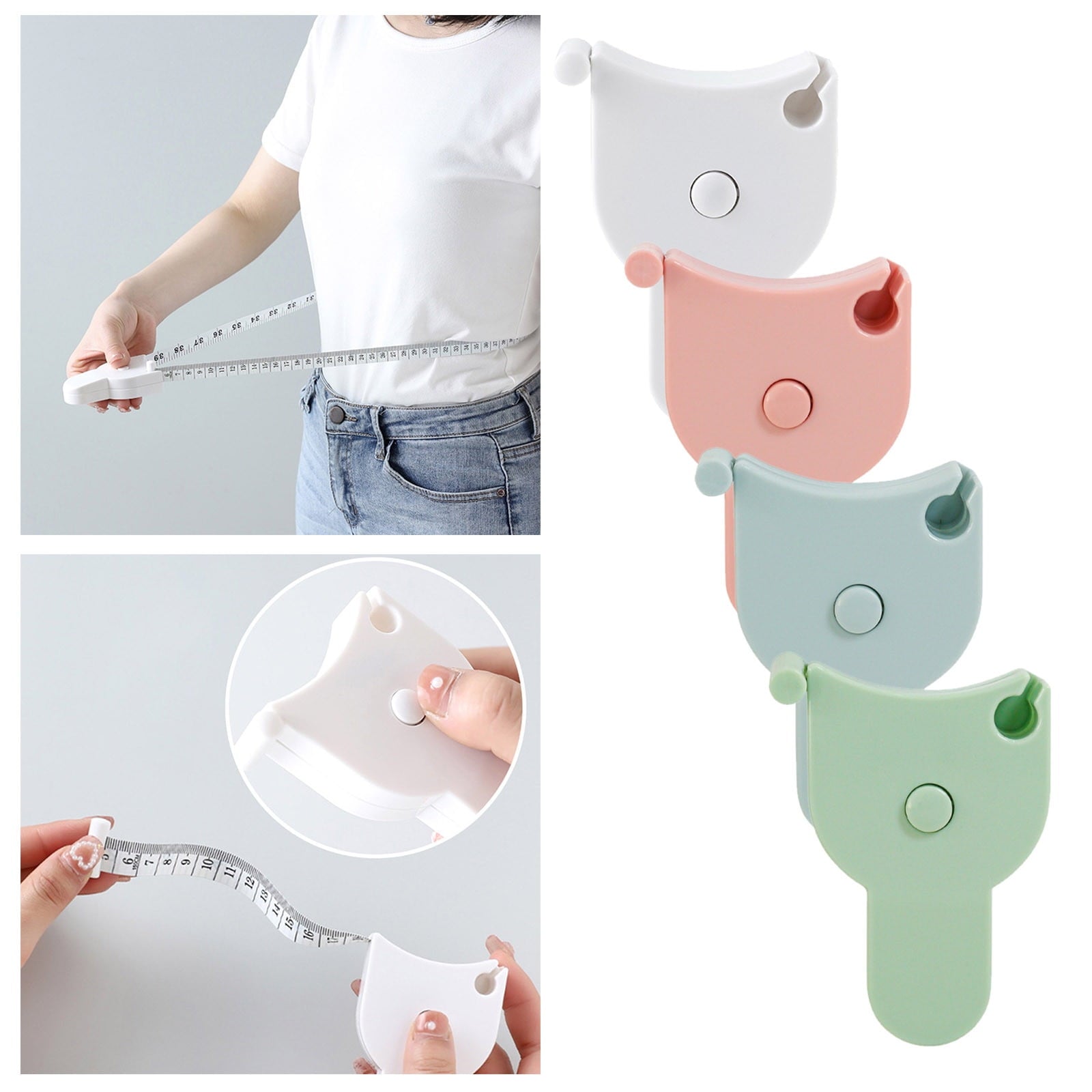 uvwlwu DoubleSided Scale Metric English System Tape Measure Body Measuring Tape 60inch (150cm) Body Tape Measure Retr... - Image 3