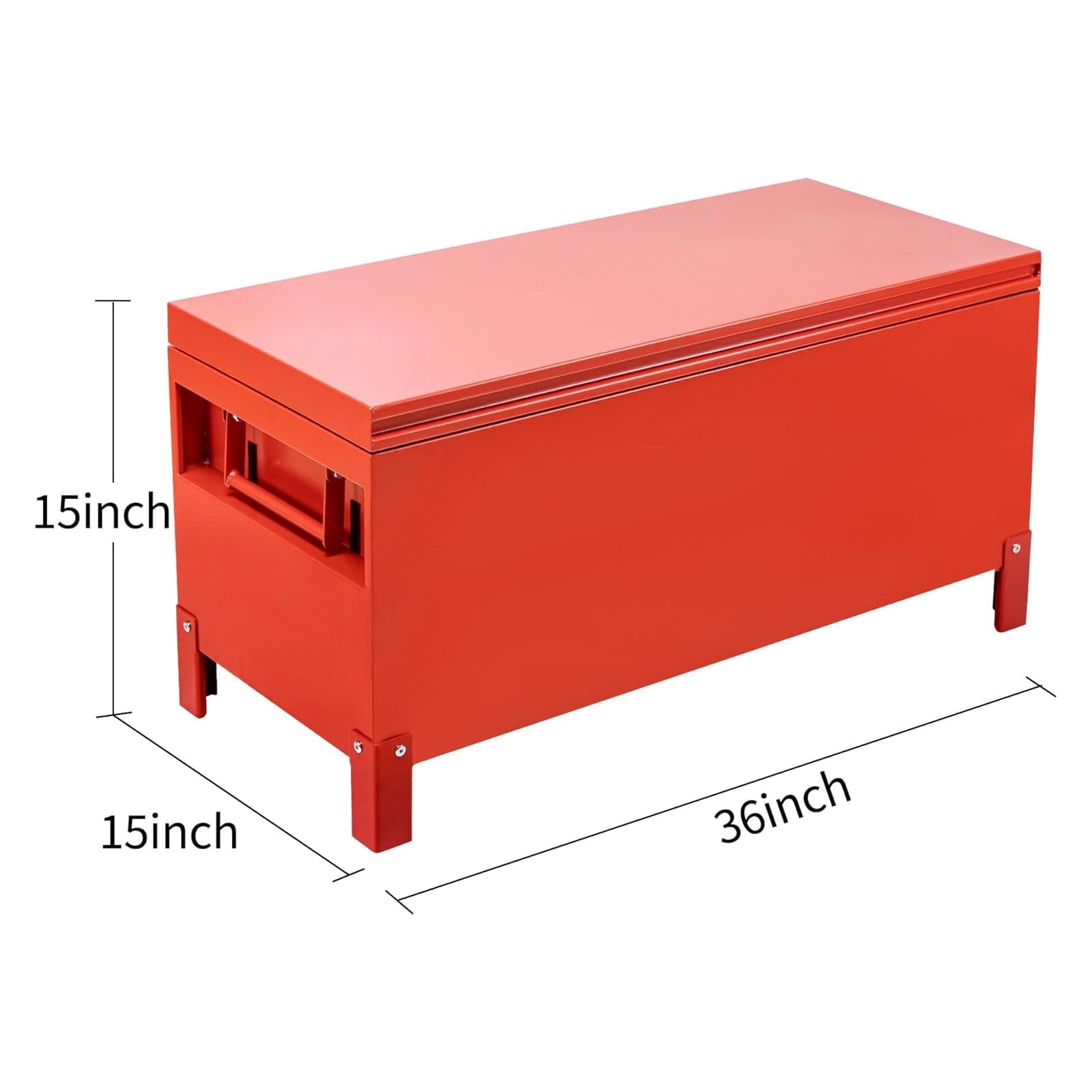 Ladcaser Truck Tool Box Jobsite Storage Box Toolbox Chest Cabinet 36inch Heavy Duty Truck Bed Toolbox Tools Organizer with Side Handles for - Image 5