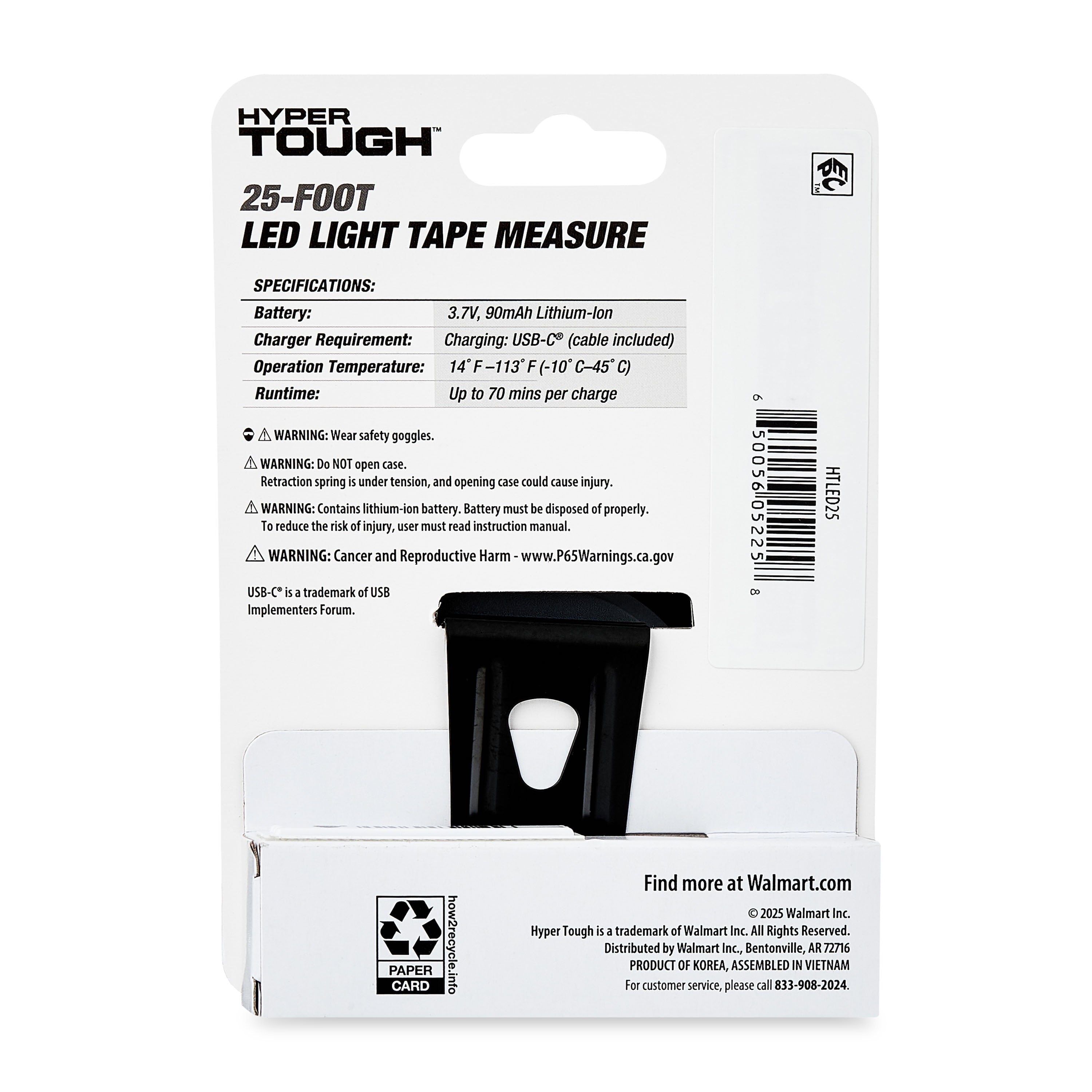 Hyper Tough 25ft. LED Tape Measure - Image 6