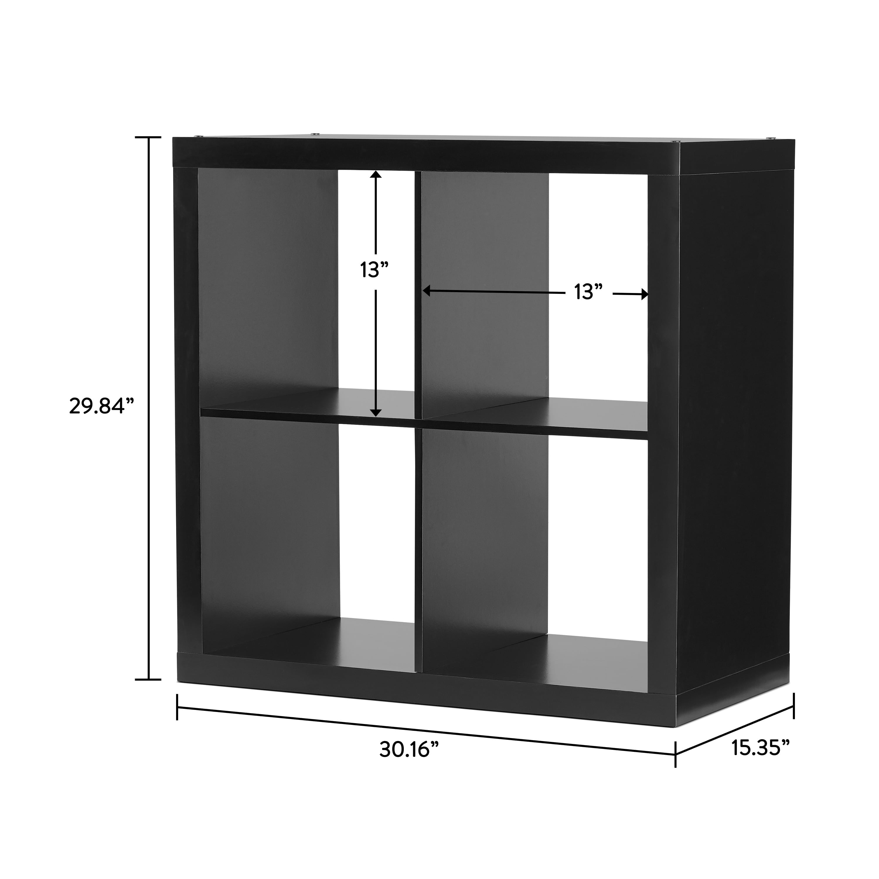 Better Homes &amp; Gardens 4 Cube Storage Organizer, White Texture