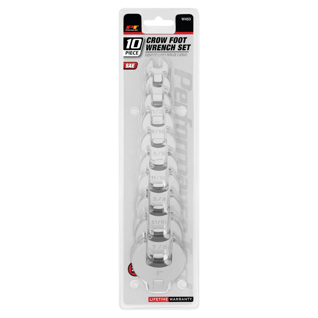 W453 10-Piece SAE Open End Crowfoot Wrench Set - Image 4