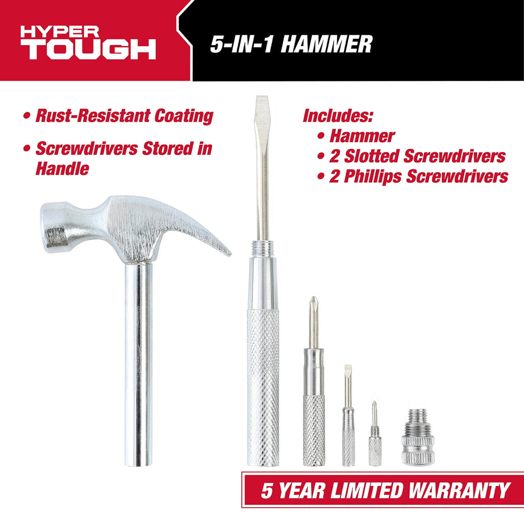 5-in-1 Hammer & Screwdriver Set - Image 4