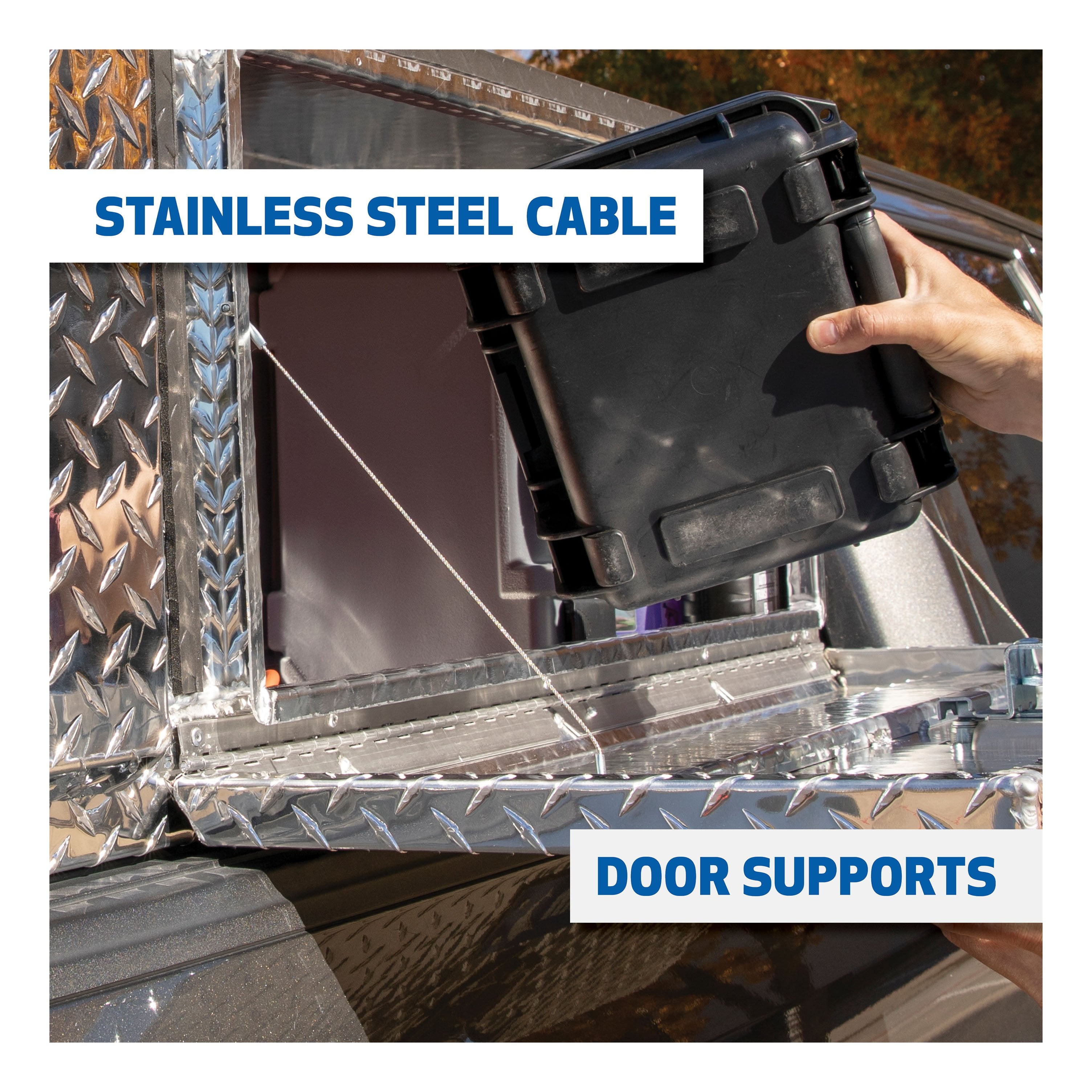 72-Inch Heavy-Wall Aluminum Double-Door Topside Tool Box - Image 6
