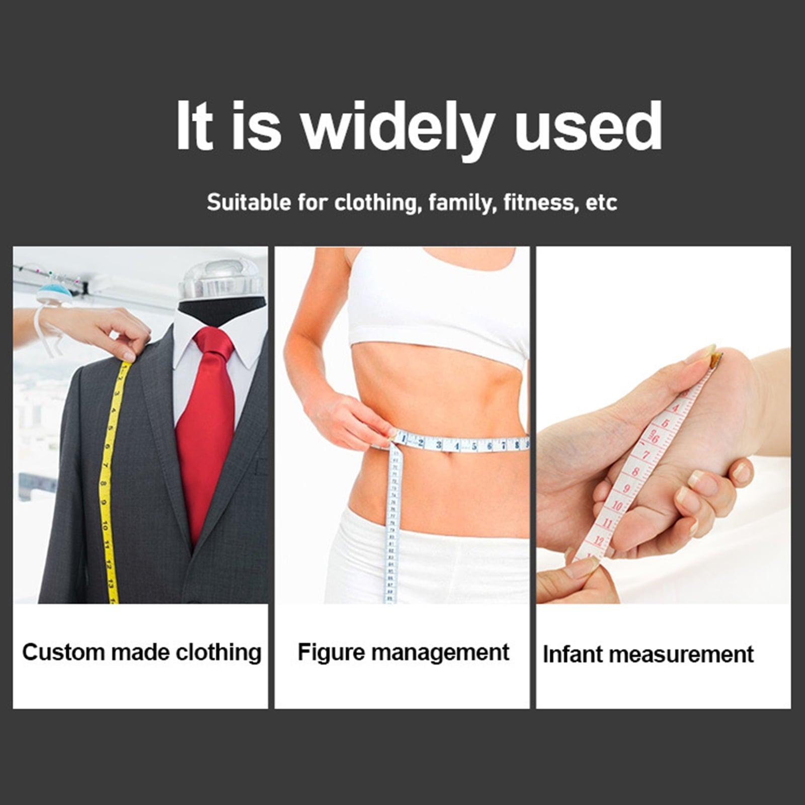 1.5m 60in Tape Measure Retractable Measuring Tape Body Measure Tape Retractable - Image 2