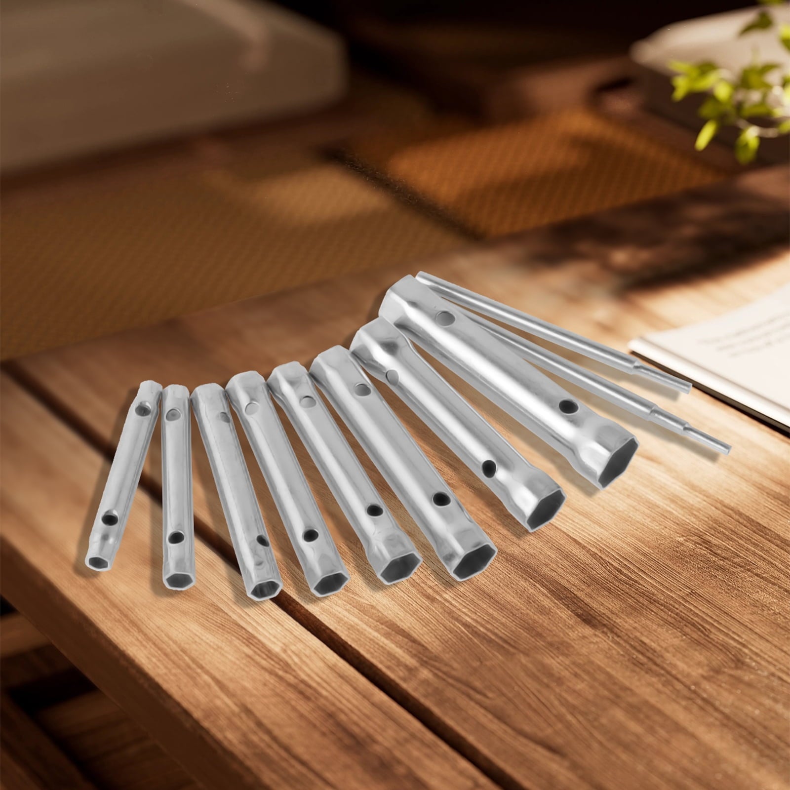 10pcs Shower Valve Socket Wrench Set Remover Carbon Steel Plumber Double-Ended Tubular Spanner Set Extended Spark Ins... - Image 6