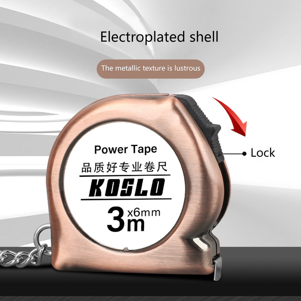 Pocket Sized Retractable Measuring Tape 3Meter Steel Scale Tape Measure Carabiner Mount Lightweight ABS Construction - Image 4