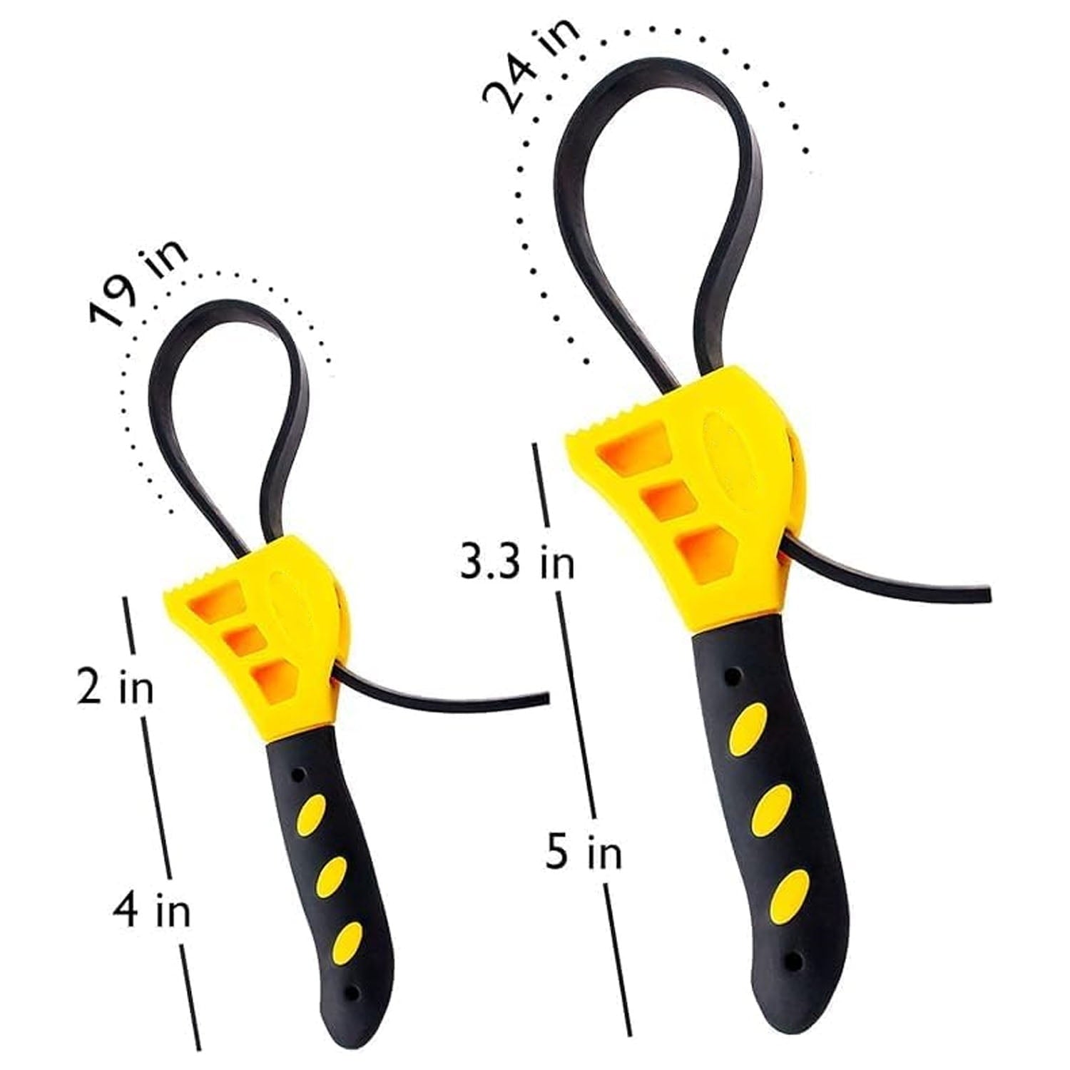 Adjustable Set - 2pcs, Plumbing for Tight Spaces Use as Jar Opener, Pipe , Rubber Strap es Used , Plumber Tools - Image 6